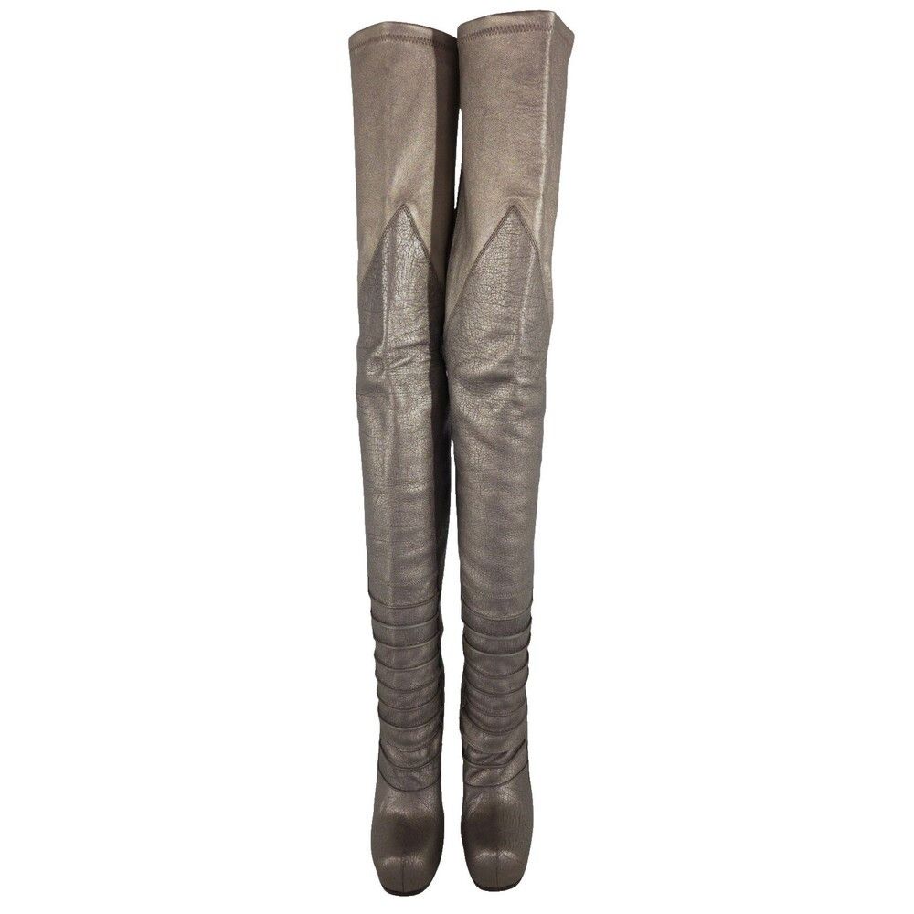 Rick Owens Rick Owens Ruhlmann Boots US 6 EU 36 Womens Silver $2330 Size US 6 / IT 36 - 5 Thumbnail