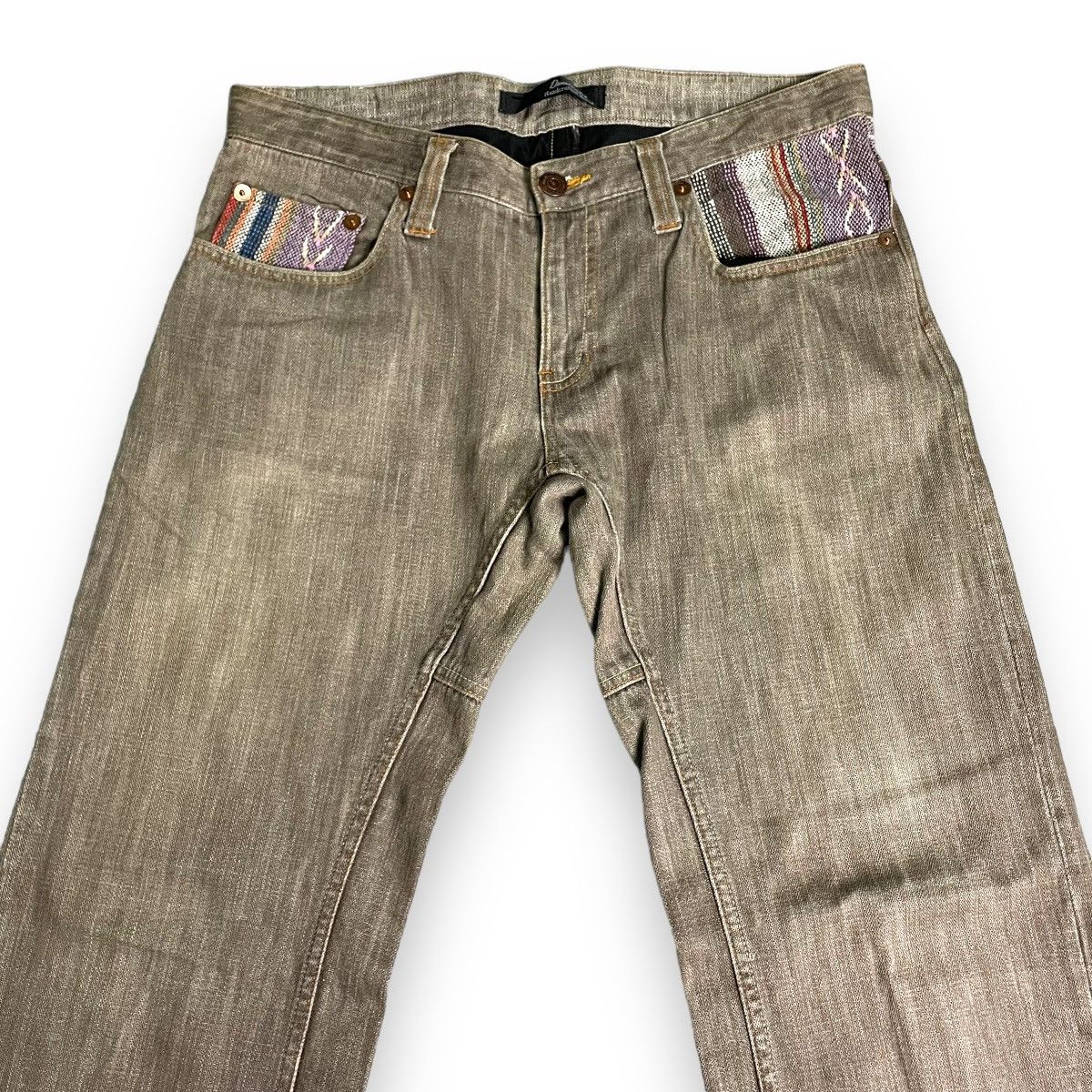 If Six Was Nine × Japanese Brand × Le Grande Bleu (L.G.B.) 🇯🇵 DOMINATE HANDCRAFTED NATIVE SPIRAL CUT JEANS Size US 34 / EU 50 - 4 Thumbnail