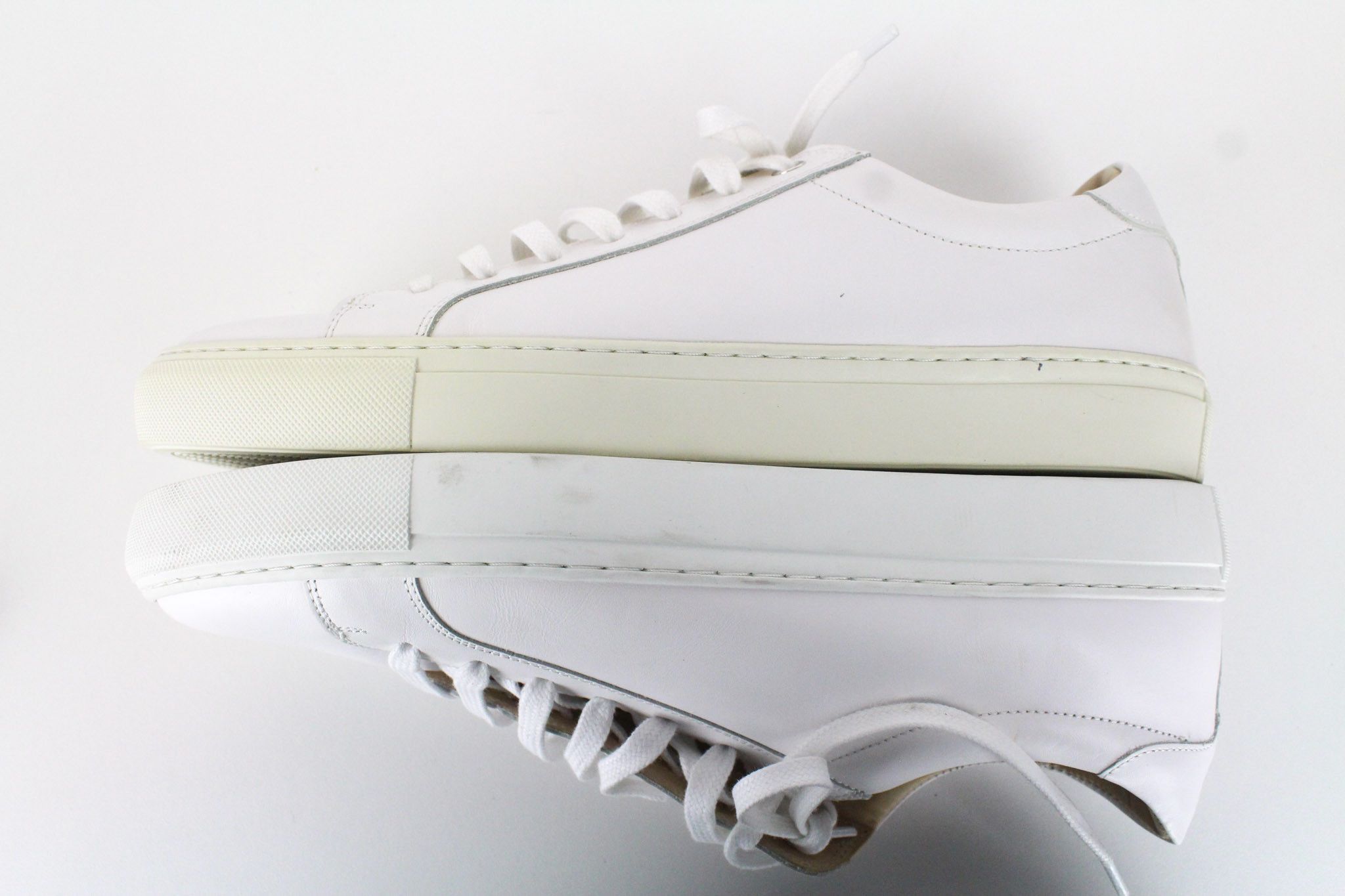 Suitsupply EU42 White Leather Laced Low-Top 72665 Size US 9 / EU 42 - 8 Thumbnail