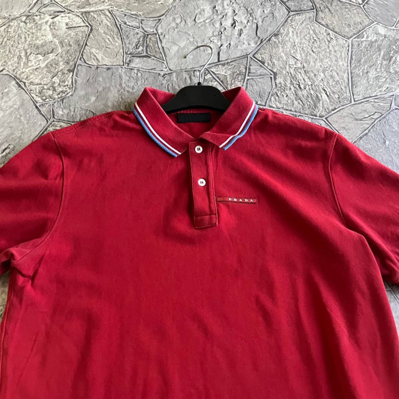 Prada Prada Polo T Shirt Red Tab Designer Size US XL / EU 56 / 4 - 4 Thumbnail