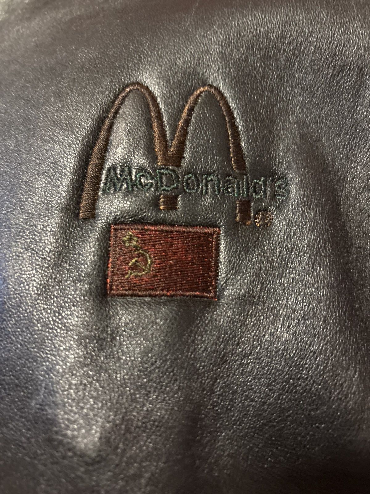 Vintage Vintage McDonald’s Leather Jacket 90’s Soviet Union Grail Size US L / EU 52-54 / 3 - 1 Thumbnail