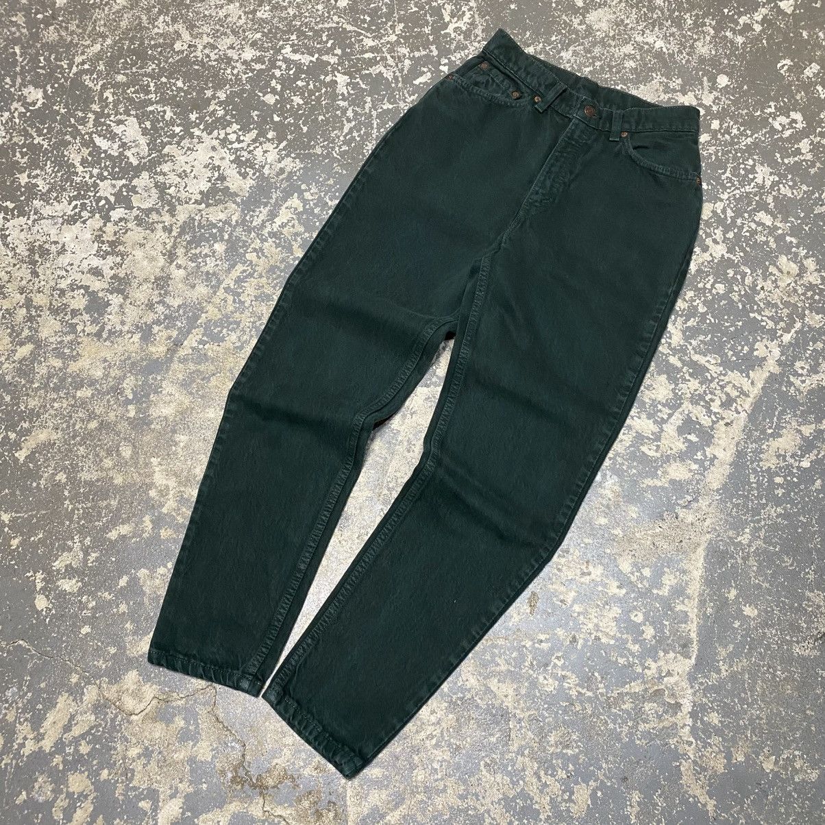 Levi's × Vintage Vintage Levi’s 512 Slim Fit Green Denim Jeans USA 90s Size US 26 / EU 42 - 6 Thumbnail