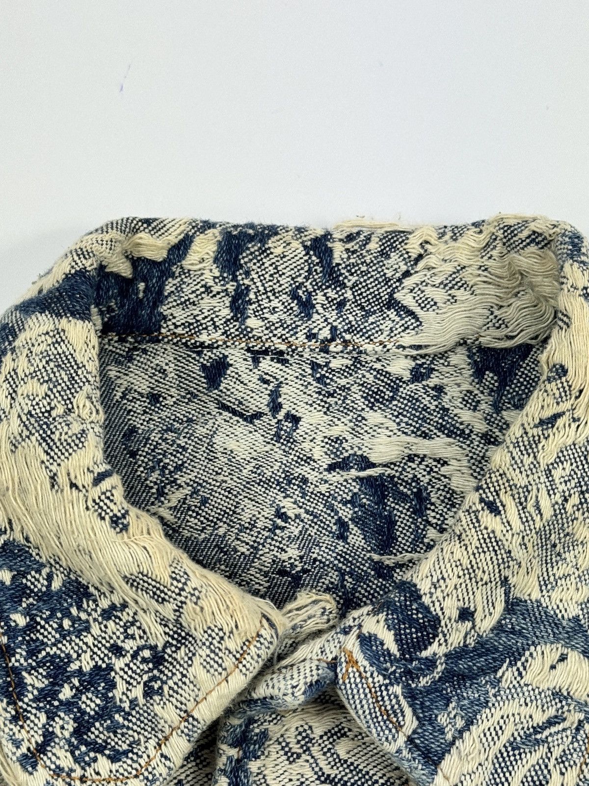 Louis Vuitton x Virgil Abloh 2022 Floral Distressed Denim Jacket Size US M / EU 48-50 / 2 - 7 Thumbnail