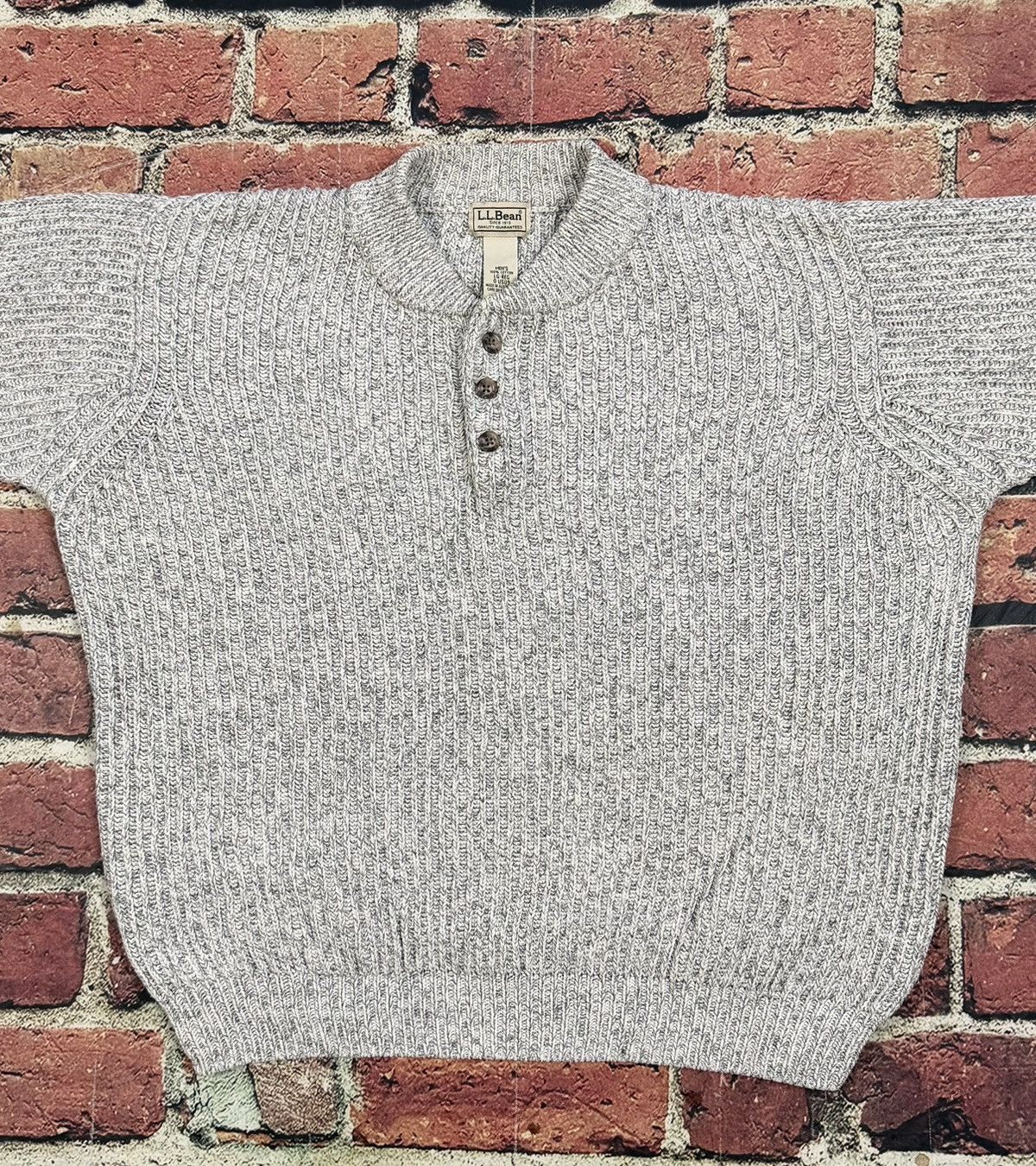L.L. Bean Vintage L.L. Bean Henley Knit Fisherman Sweater US09 Size US L / EU 52-54 / 3 - 3 Thumbnail