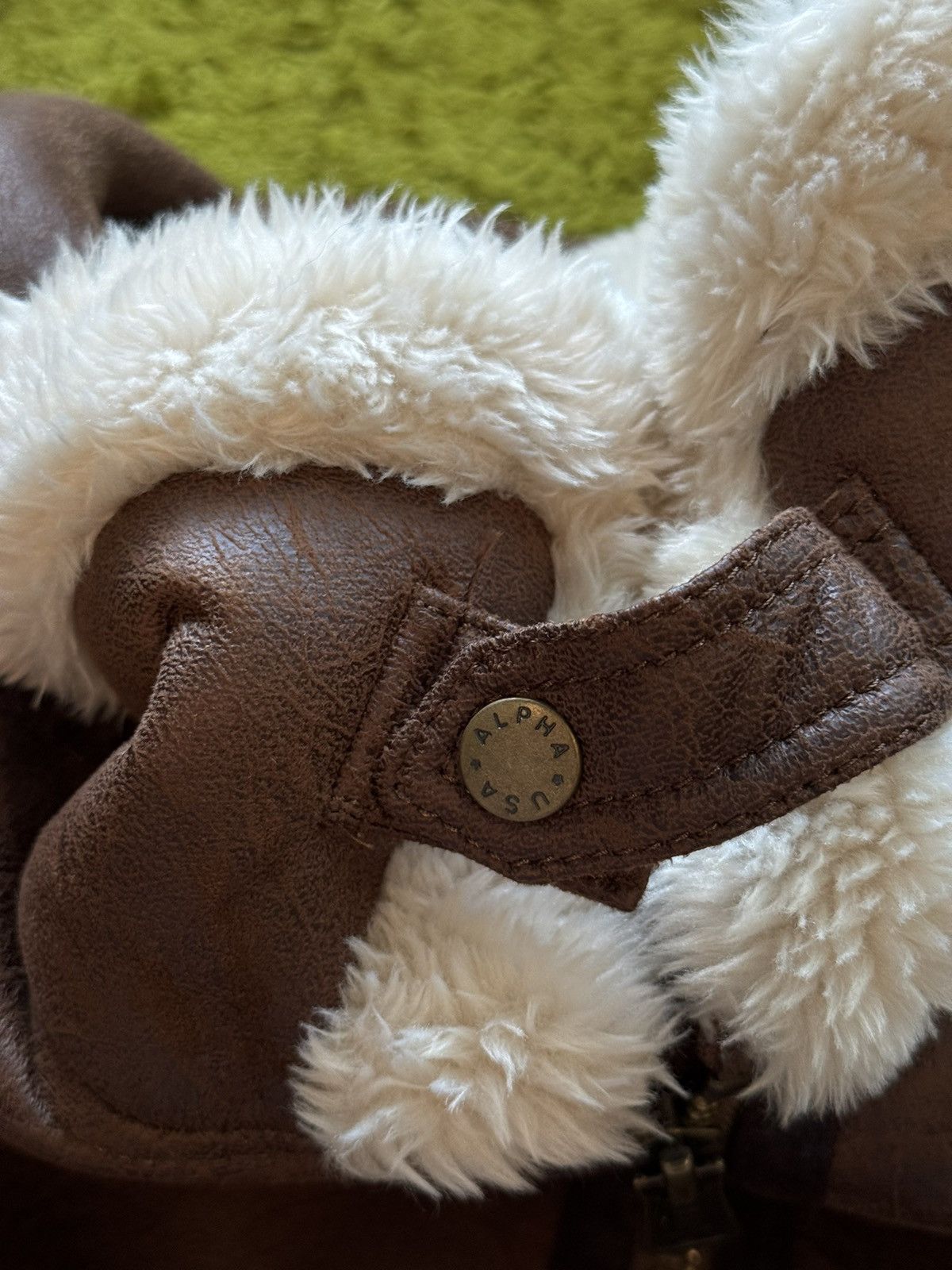Alpha Industries × Designer Alpha Industries B3 army shearling eco-leather jacket Size US L / EU 52-54 / 3 - 6 Thumbnail