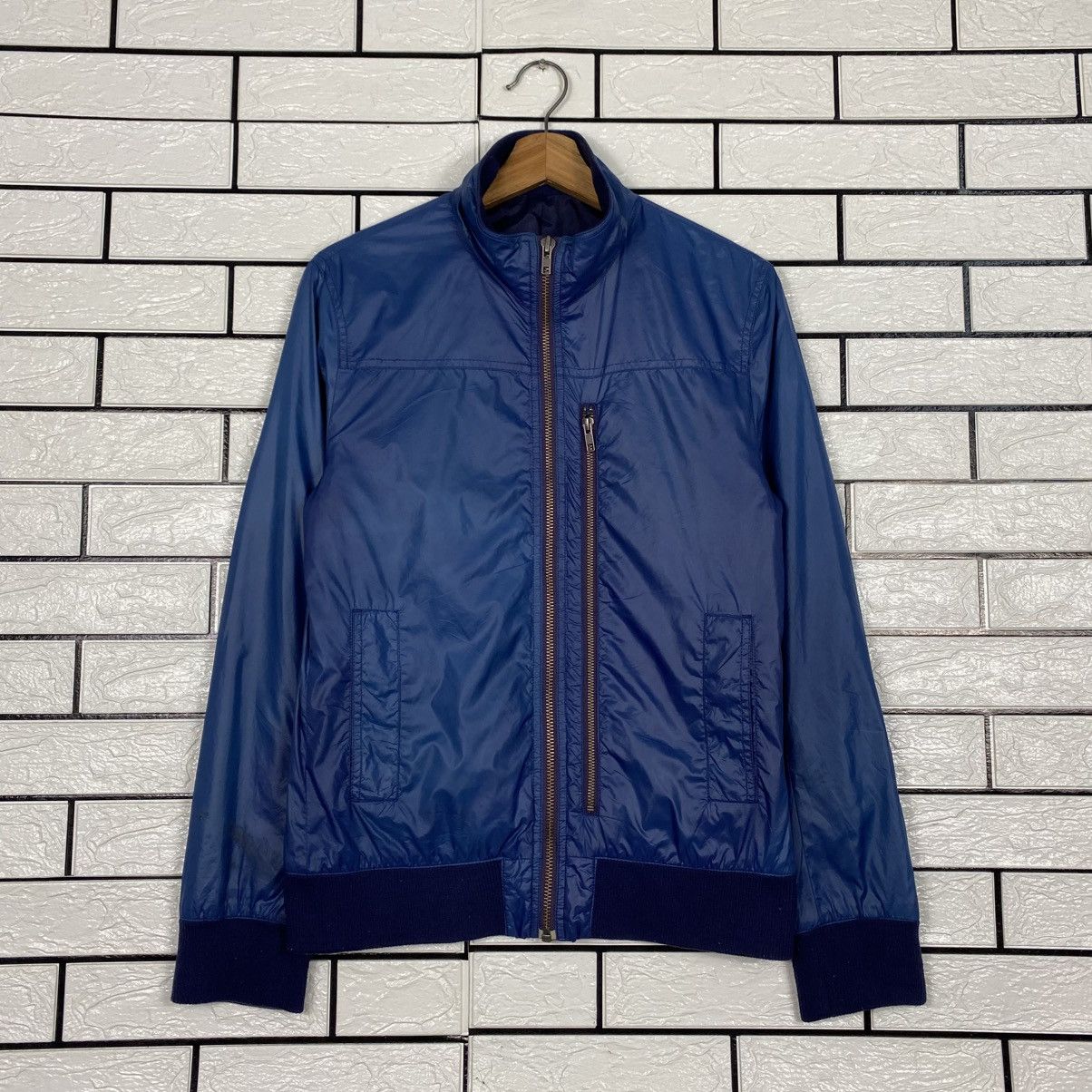 Issey Miyake 📌Vintage Biker Jacket Ships Jet Blue Japan Size US M / EU 48-50 / 2 - 2 Thumbnail