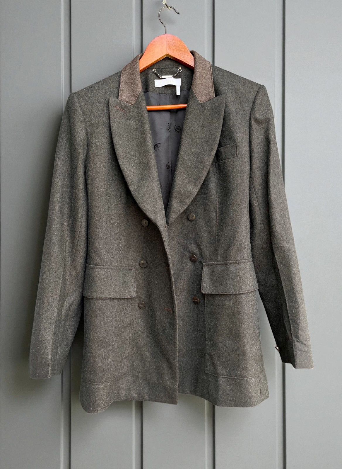 Chloe Chloe Double-Breasted Blazer – Cashmere Wool, Horn Buttons Size S / US 4 / IT 40 - 1 Thumbnail