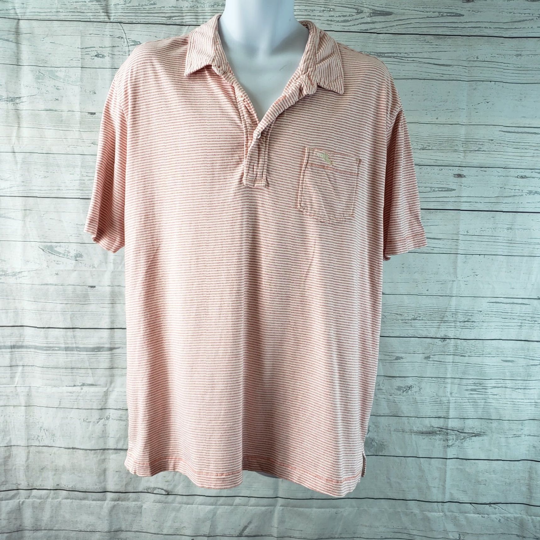 Tommy Bahama Tommy Bahama Polo Shirt XL Red Stripe Short Sleeve Pima Cotton Men’s Shirt Size US XL / EU 56 / 4 - 2 Thumbnail