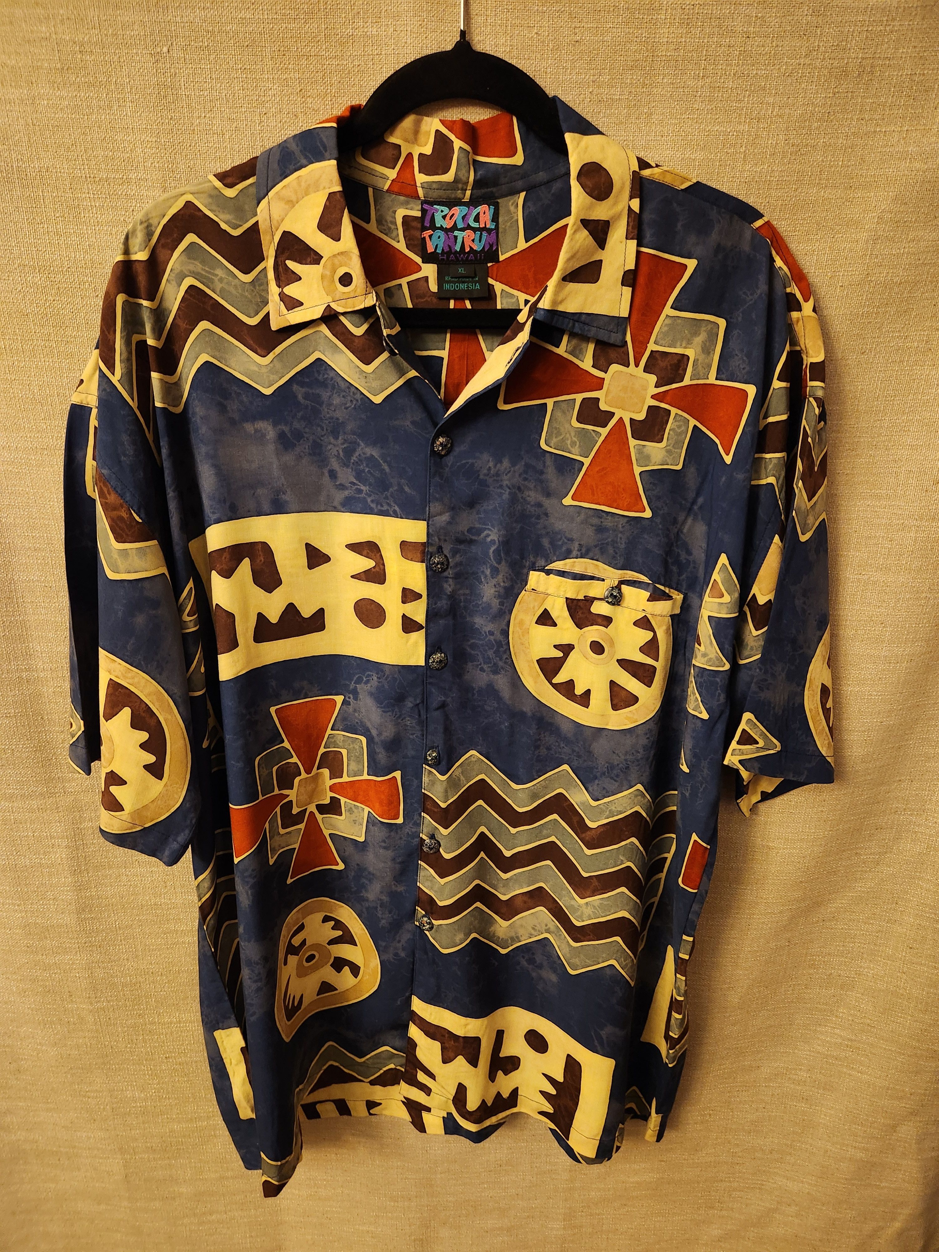 Other NWOT Tropical Tantrum Colorful Hand Made Hawaiian Shirt Size US XL / EU 56 / 4 - 1 Thumbnail