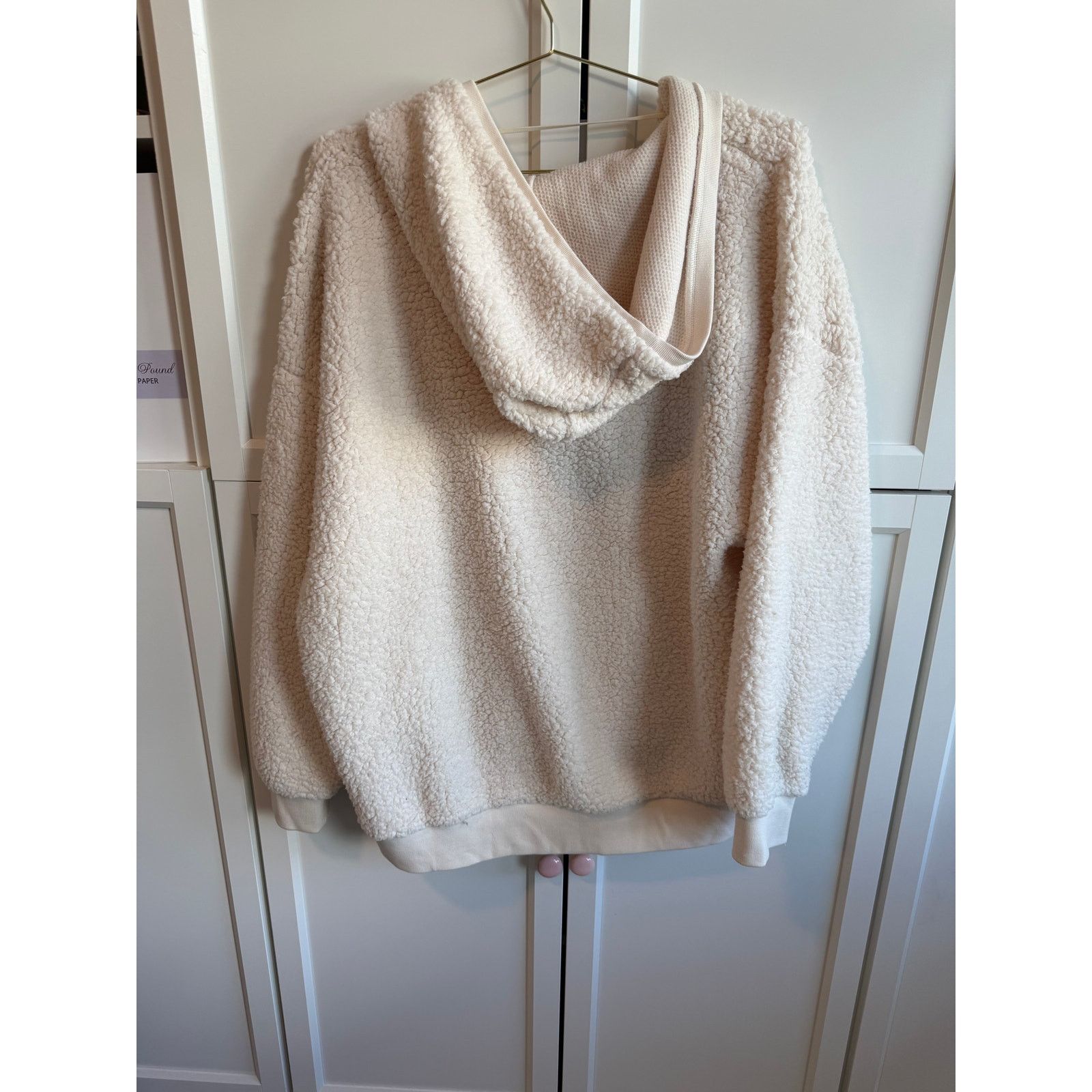 Victoria's Secret PINK Victorias Secret Off White Hoodie Women Fleece L - E003 Size L / US 10 / IT 46 - 4 Thumbnail