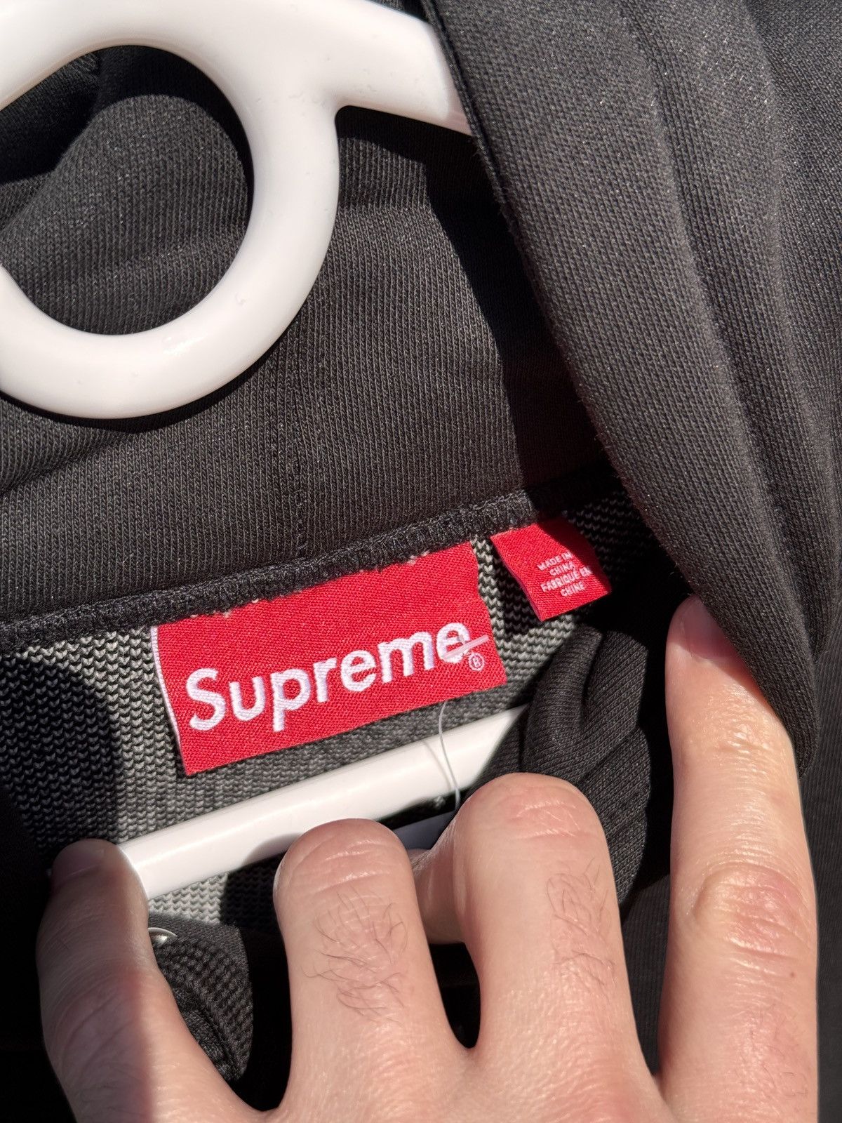 Supreme Supreme Big Logo Jacquard Hooded Sweatshirt Black size XL Size US XL / EU 56 / 4 - 5 Thumbnail