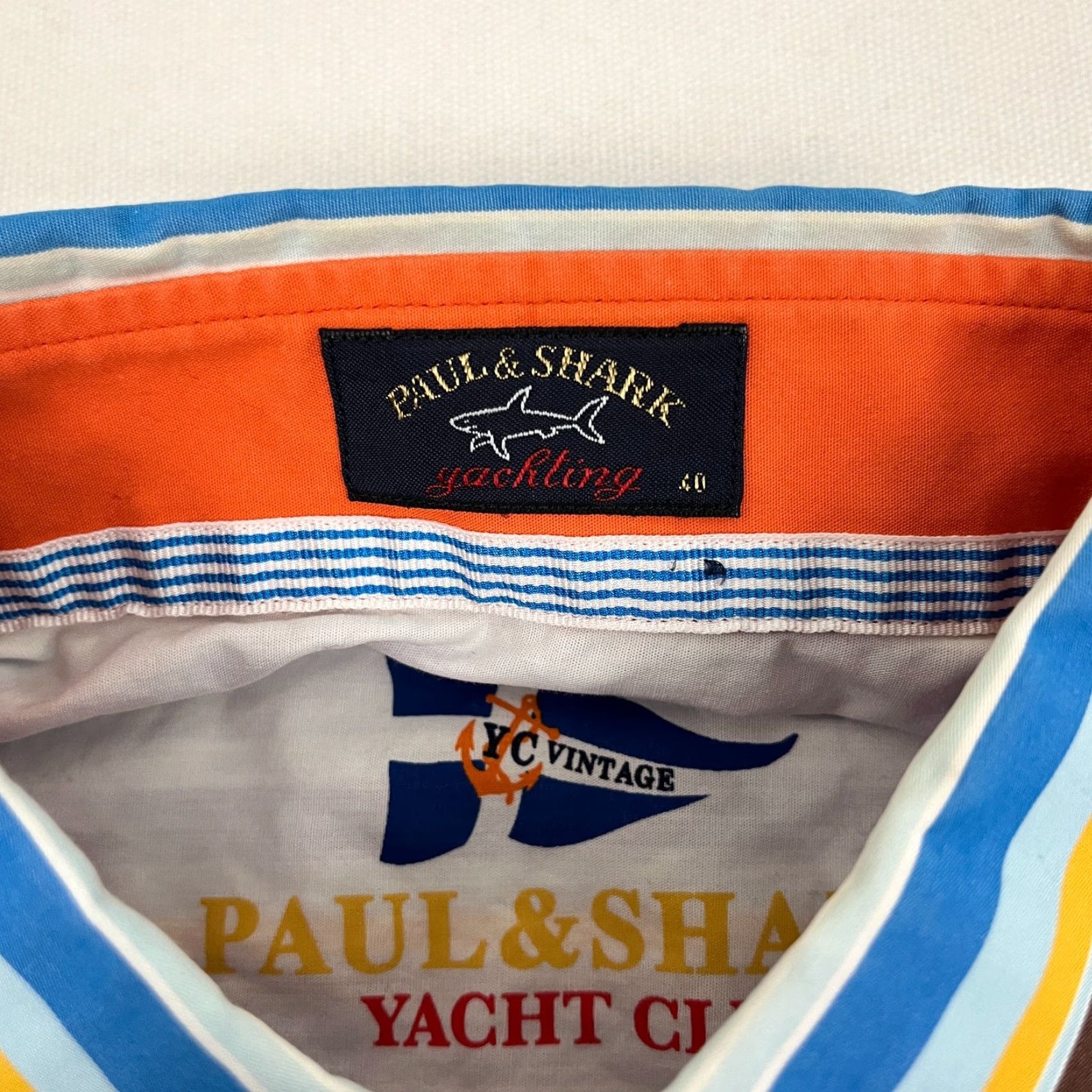 Paul & Shark Paul & Shark Yachting Shirt Button-Down Multicolor Striped Cotton Men Sz 40 Prep Button-Up Size US L / EU 52-54 / 3 - 4 Thumbnail