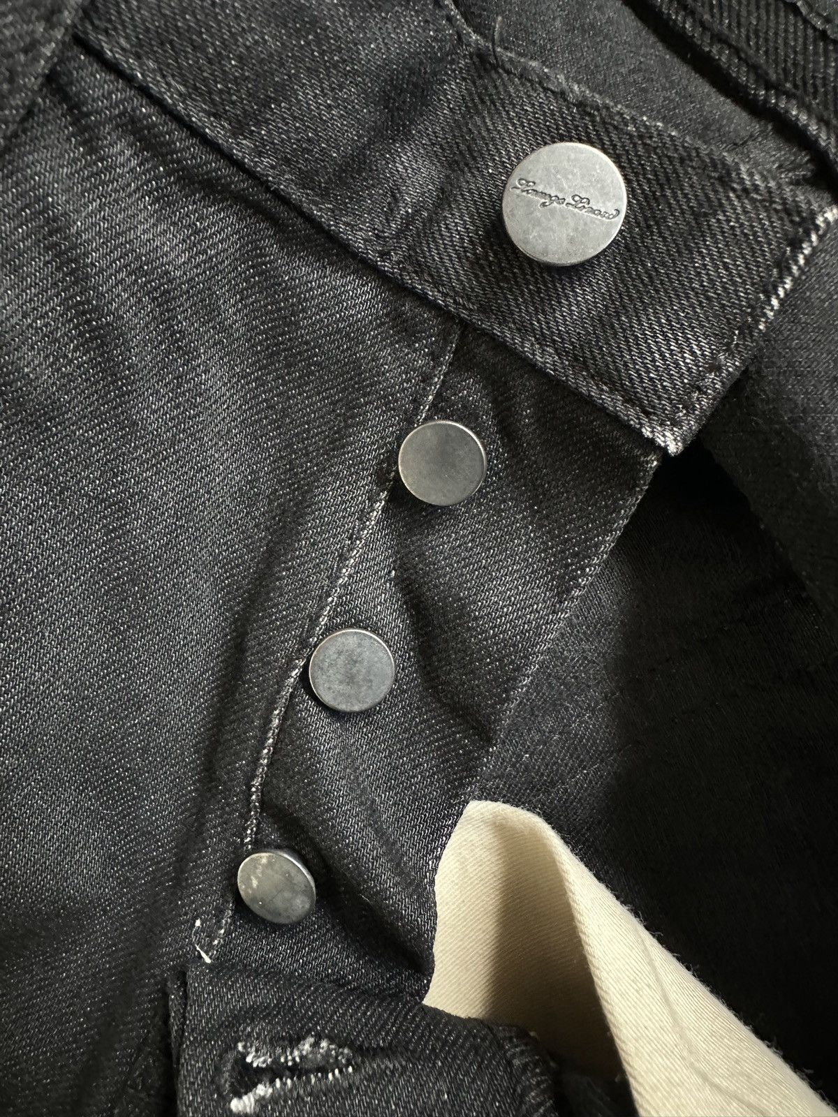 BUFFALO BOBS Archive 00's Lounge Lizard coated black denim Size US 33 - 18 Thumbnail