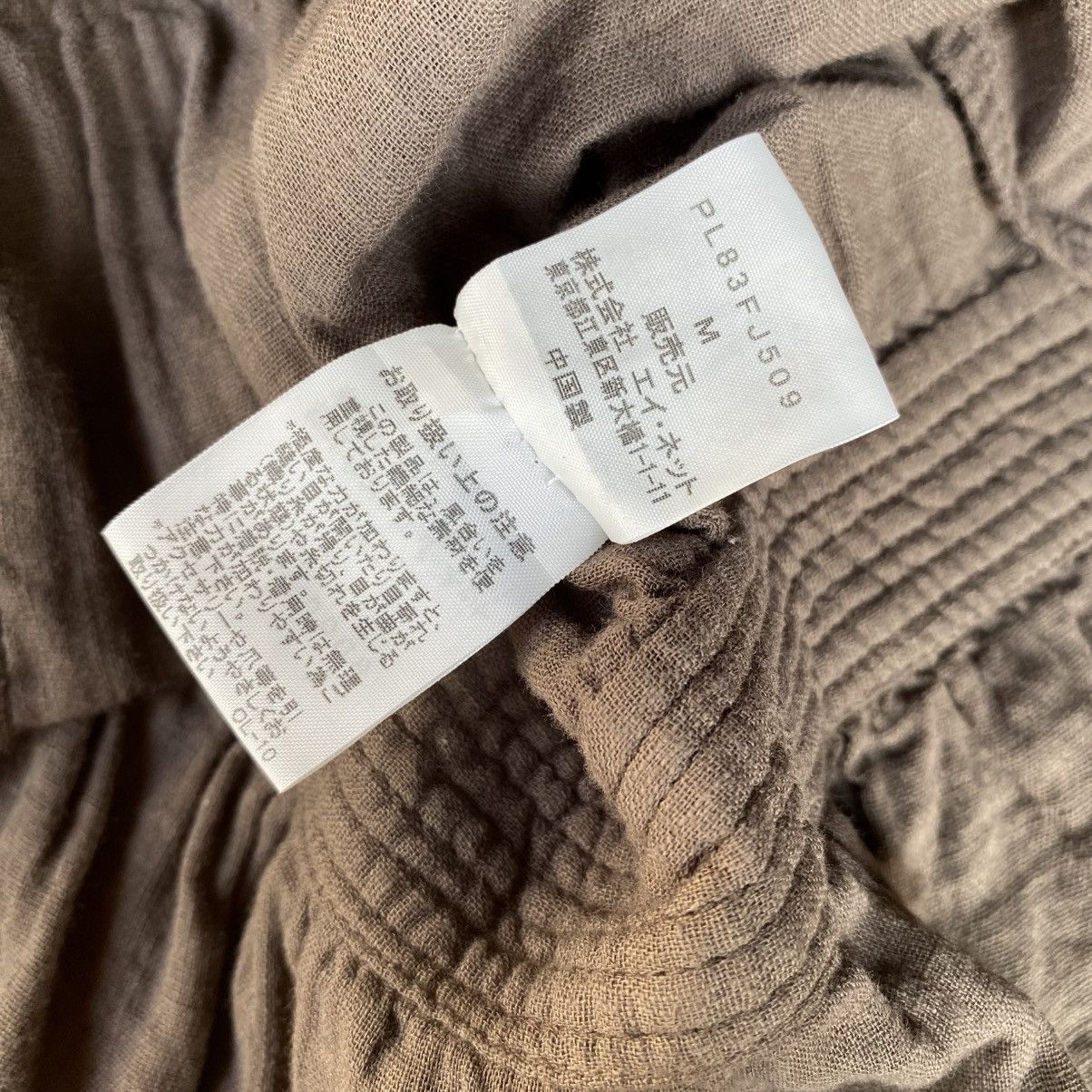 Issey Miyake Plantation Brown Pintuck Peplum Blouse. Size M / US 6-8 / IT 42-44 - 15 Thumbnail