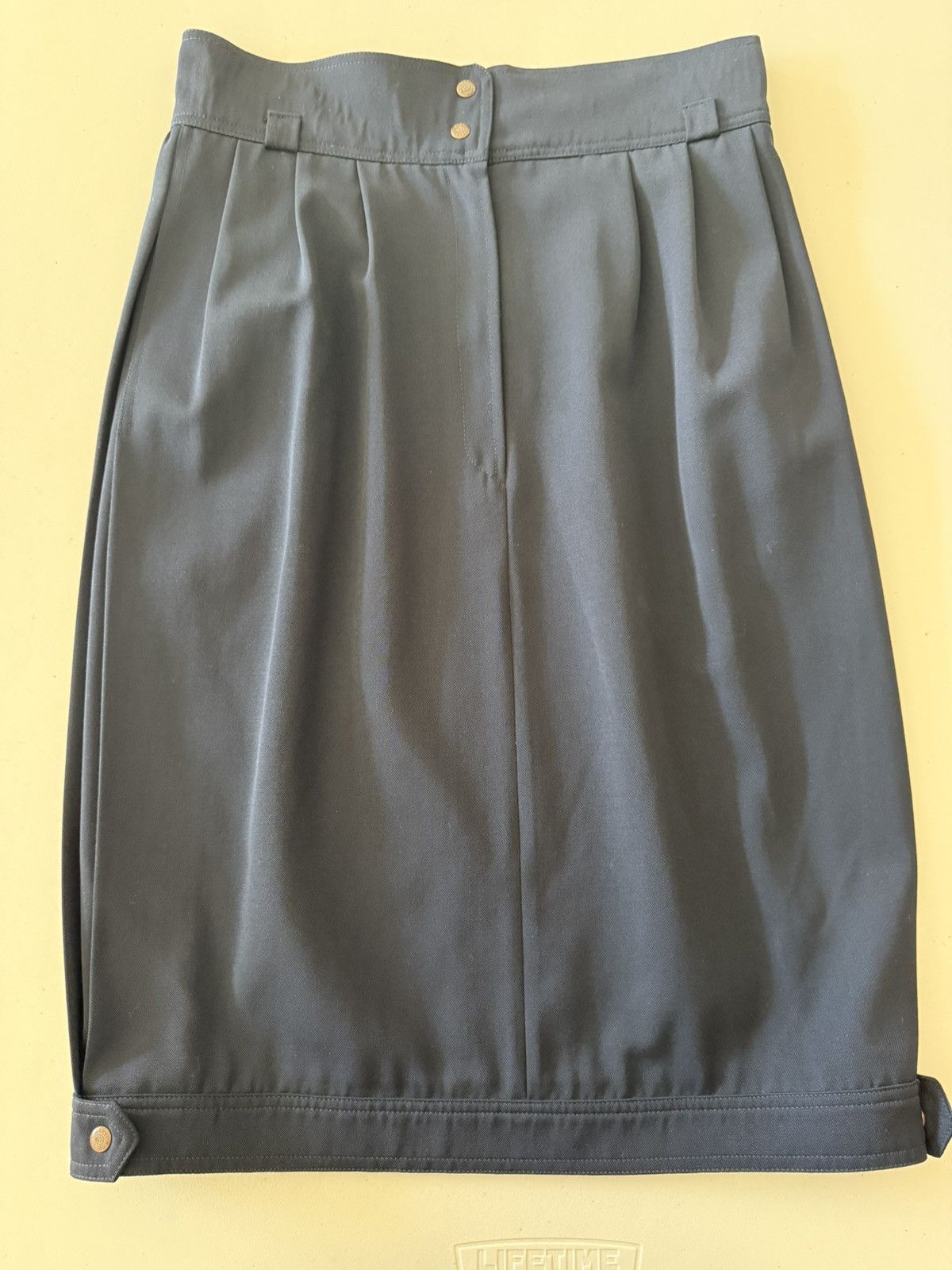 Gucci *RARE* Gucci midnight blue/black wool Midi Skirt Size 27" / US 4 / IT 40 - 1 Thumbnail