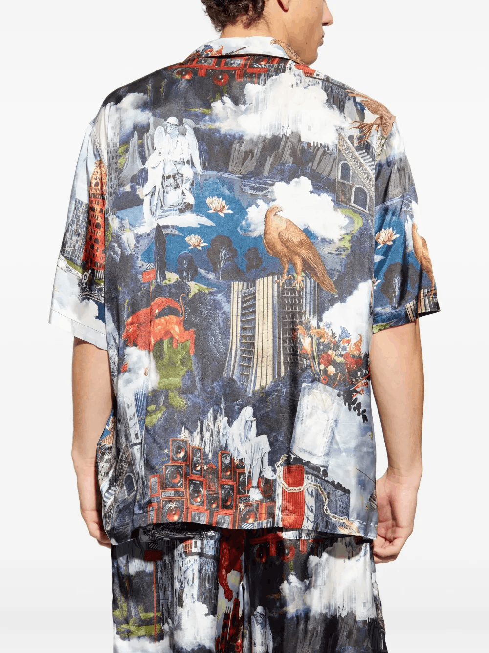 Other Men’s White Collage-Print Short-Sleeve Shirt Size US L / EU 52-54 / 3 - 4 Thumbnail