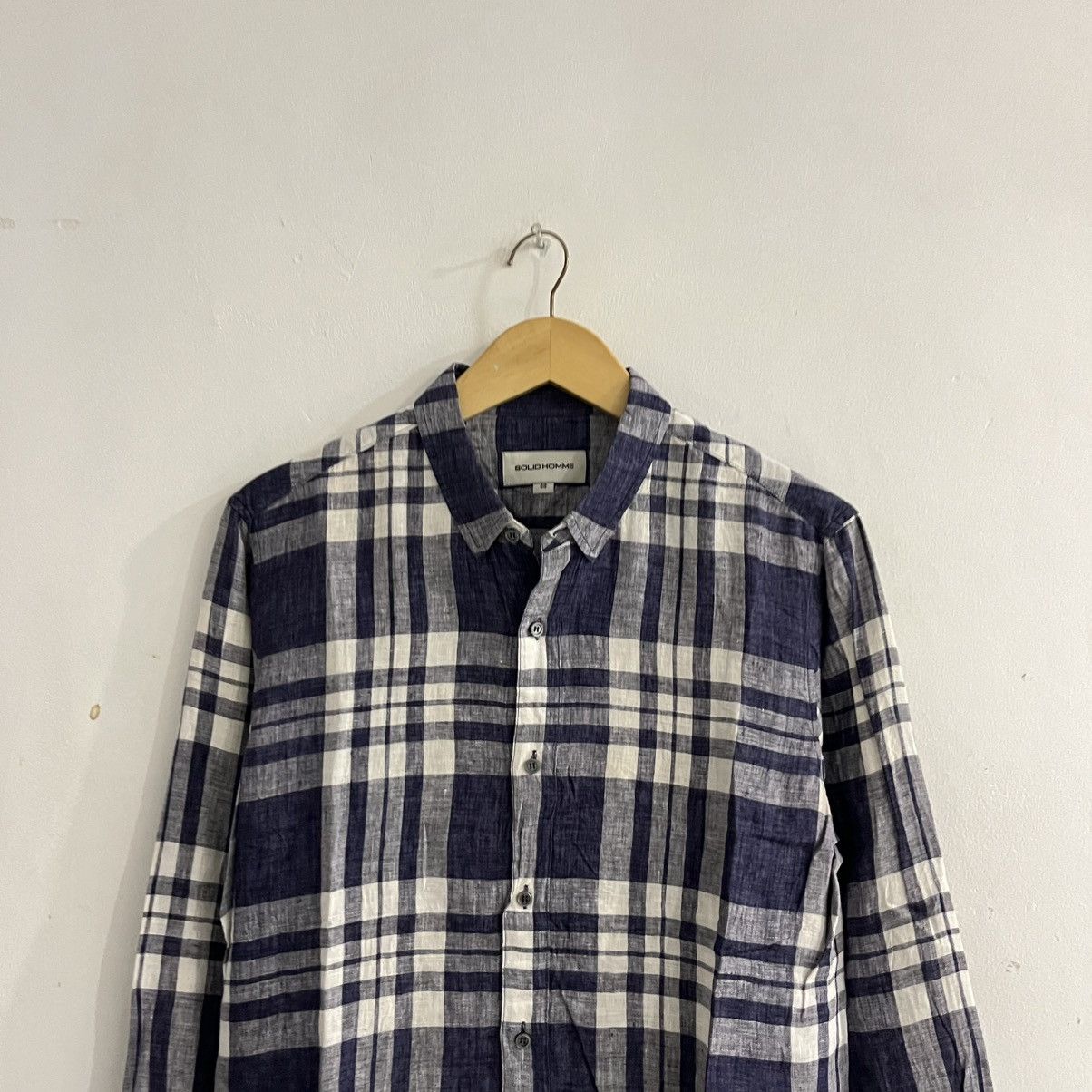 Wooyoungmi Solid Homme Wooyoungmi - Linen Longsleeve Shirt Size US M / EU 48-50 / 2 - 2 Thumbnail