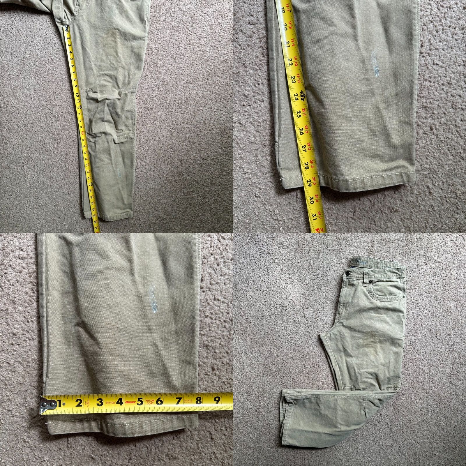 Eddie Bauer Eddie Bauer Pants Mens 33x29 Brown Straight Leg Mid Rise Double Knee Workwear Canvas Size US 33 - 9 Thumbnail