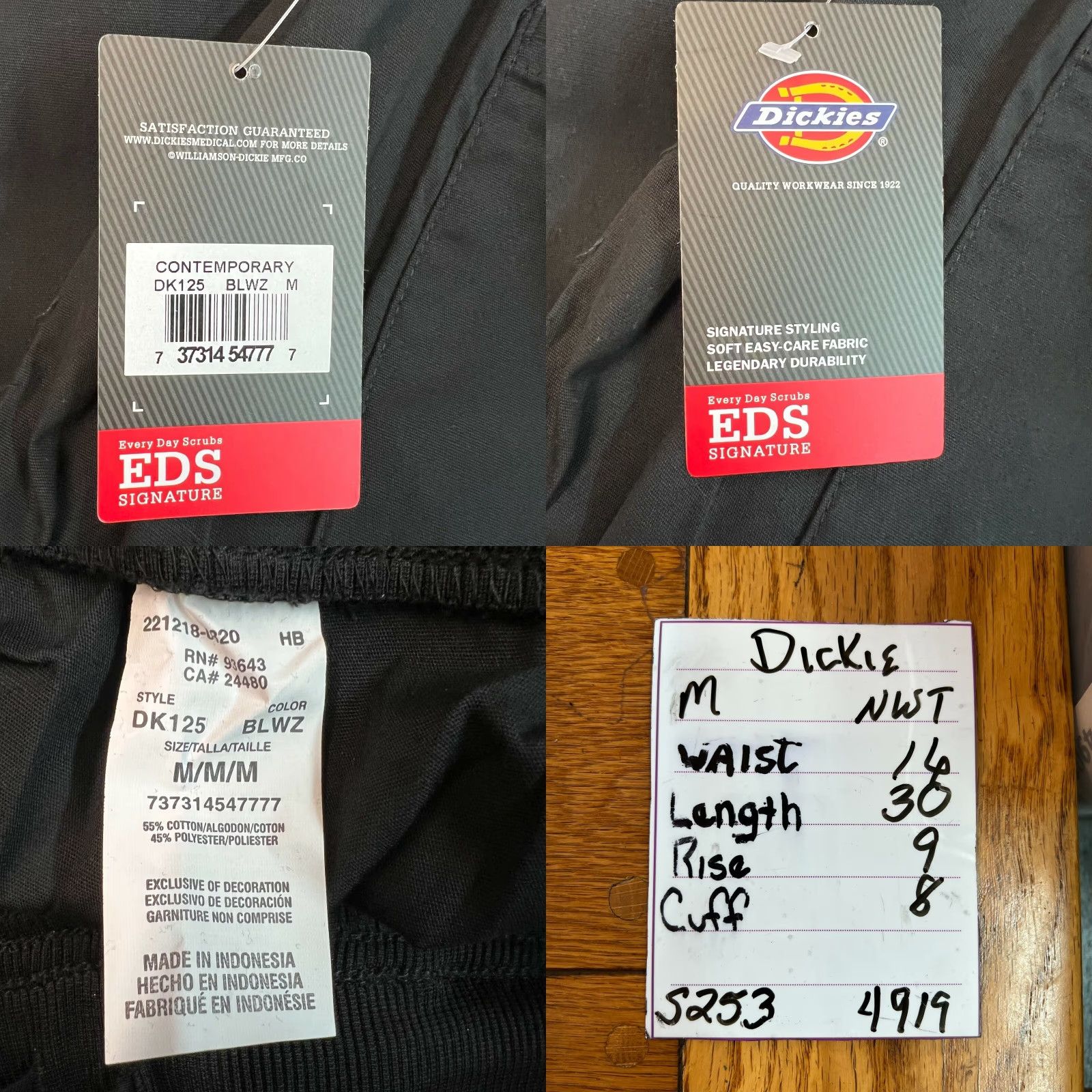 Dickies Dickies Scrub Pants Womens DK125 EDS Signature Tapered Leg Pull On Black Size M Size 32" / US 10 / IT 46 - 8 Thumbnail