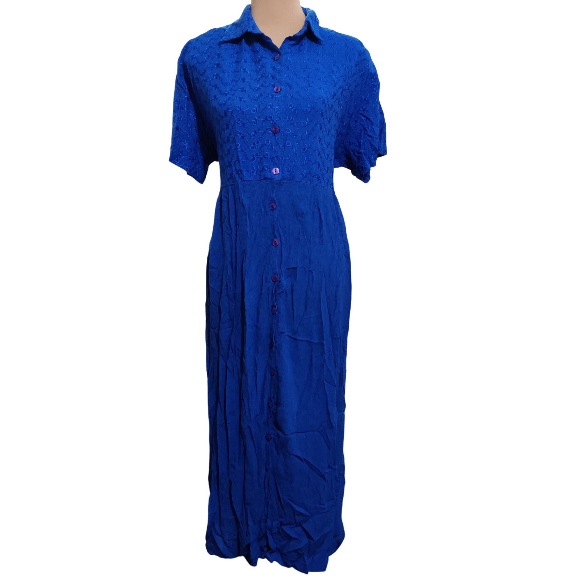 Vintage Vintage 220 Hickory Womens Dress Maxi Floral Embroidery Shor Size XL / US 12-14 / IT 48-50 - 1 Thumbnail