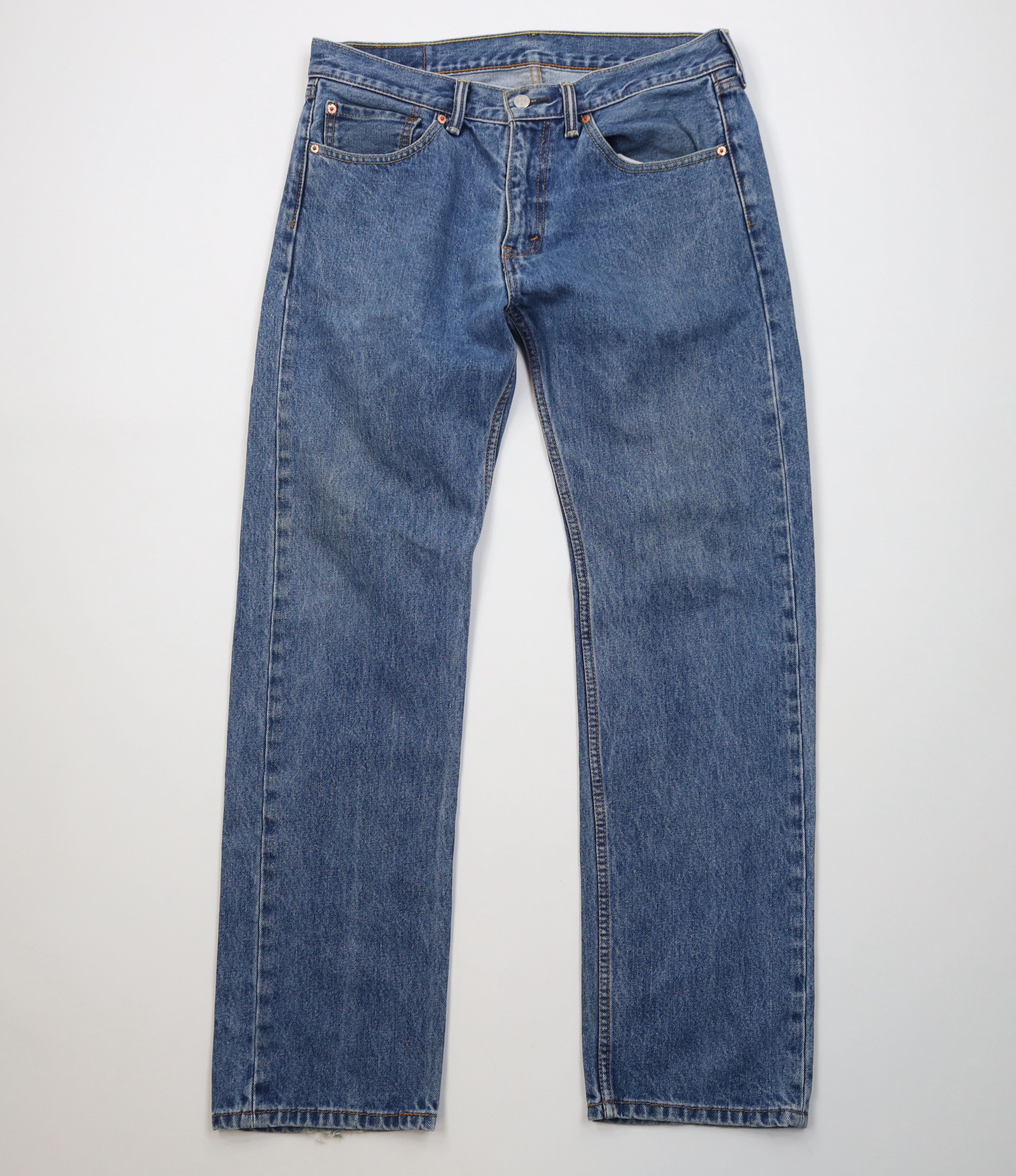 Levi's Vintage Y2K Levis 505 Regular Fit Straight Leg Denim Jeans Size US 33 - 1 Thumbnail