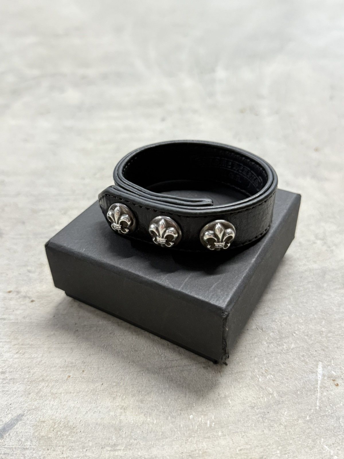 Chrome Hearts Chrome Hearts Adjustable Leather Silver Snap Bracelet Size ONE SIZE - 2 Thumbnail