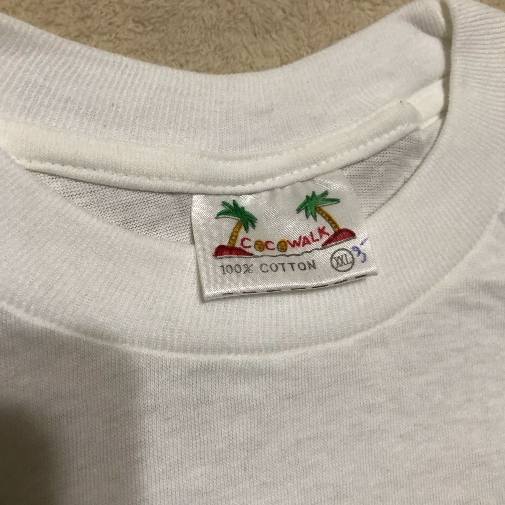 Vintage VINTAGE St Maarten St Martin CocoWalk T-Shirt 2XL White Reggae Short Sleeve Men Size US XXL / EU 58 / 5 - 4 Thumbnail