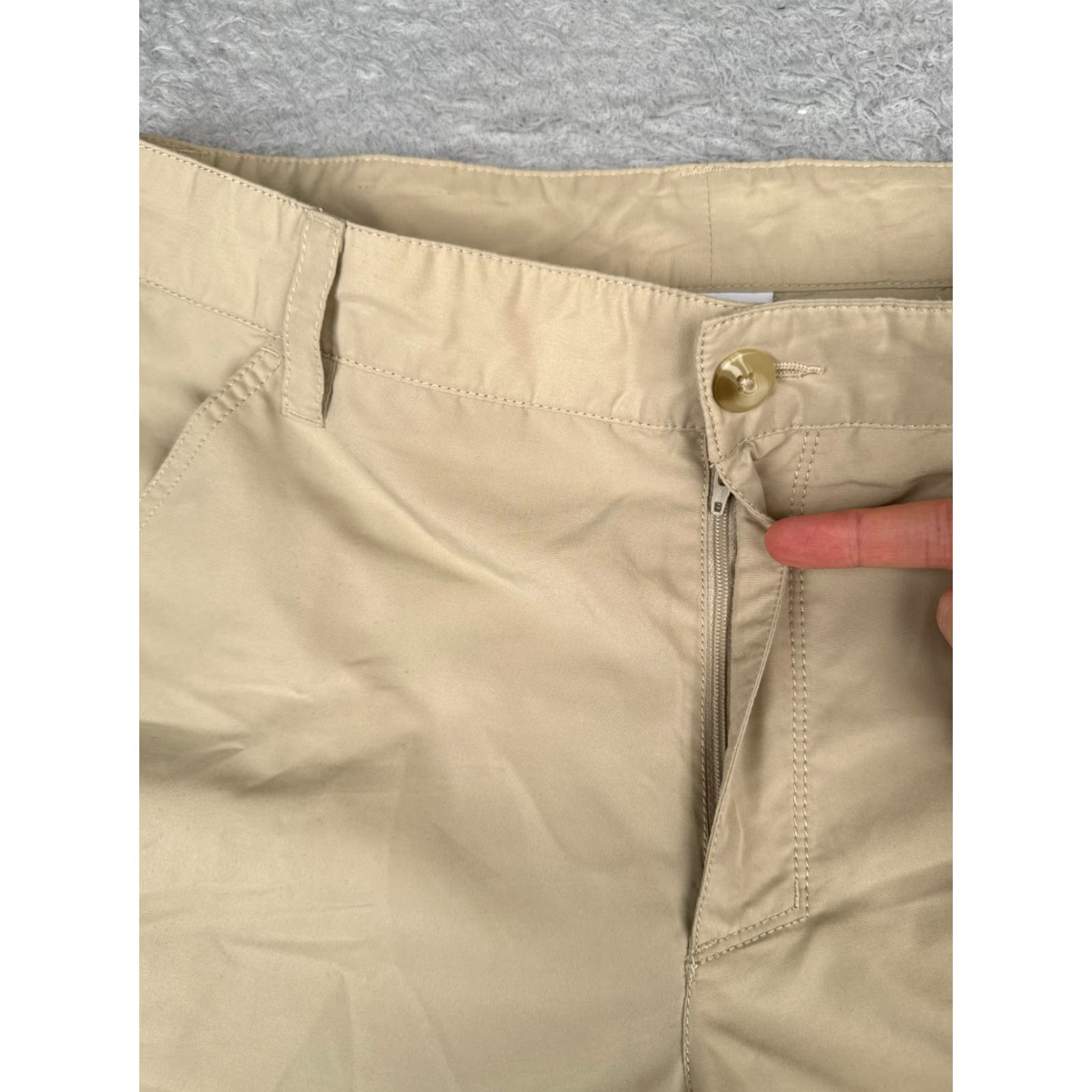 Vintage Columbia Men Shorts 34 Beige 100% Polyester Stretch Regular Fit Golf 34x10 Size US 34 / EU 50 - 6 Thumbnail