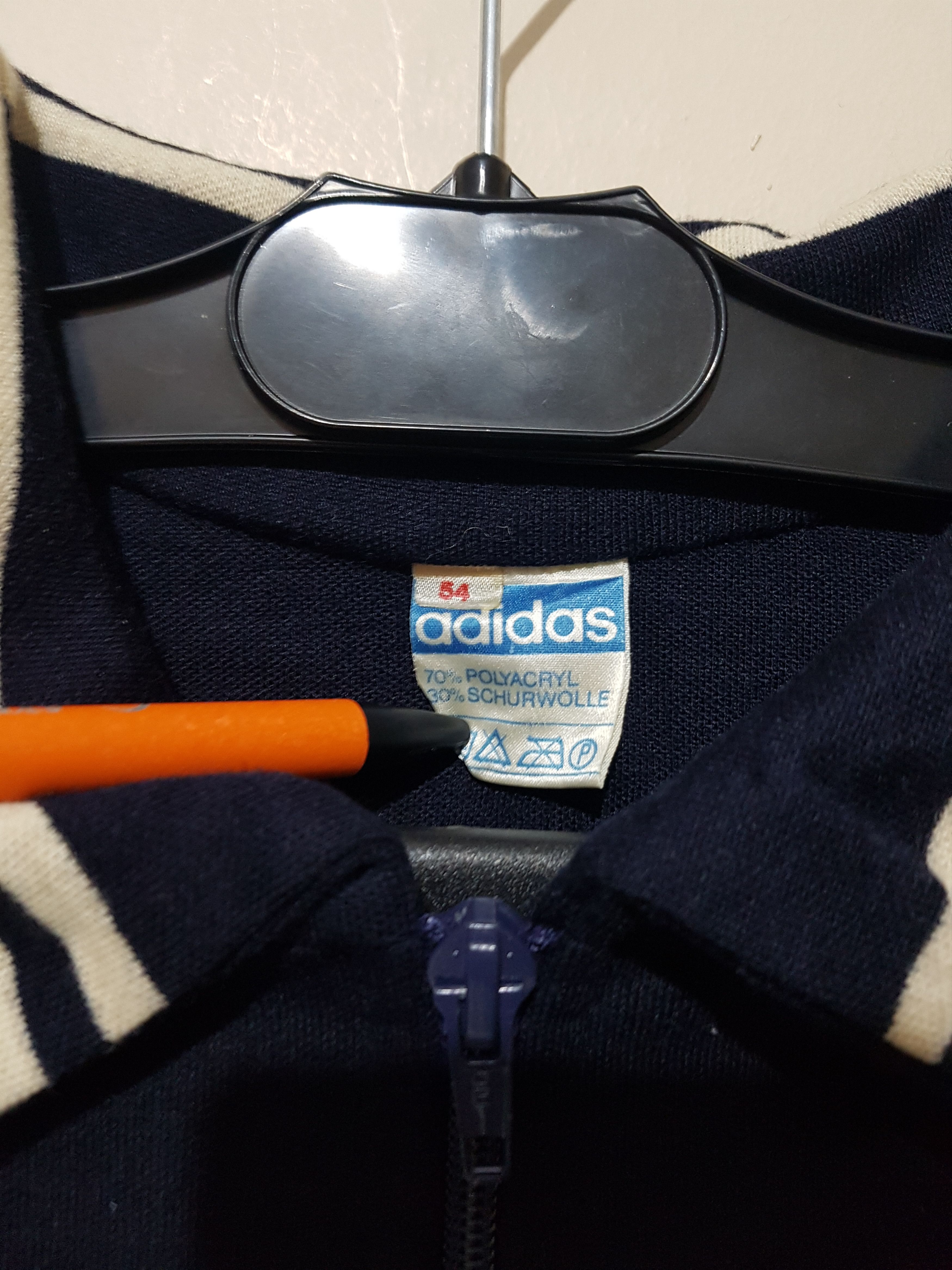 Adidas 70's Vintage Adidas Knit Jacket Wool Schwahn West-Germany Size US L / EU 52-54 / 3 - 7 Thumbnail