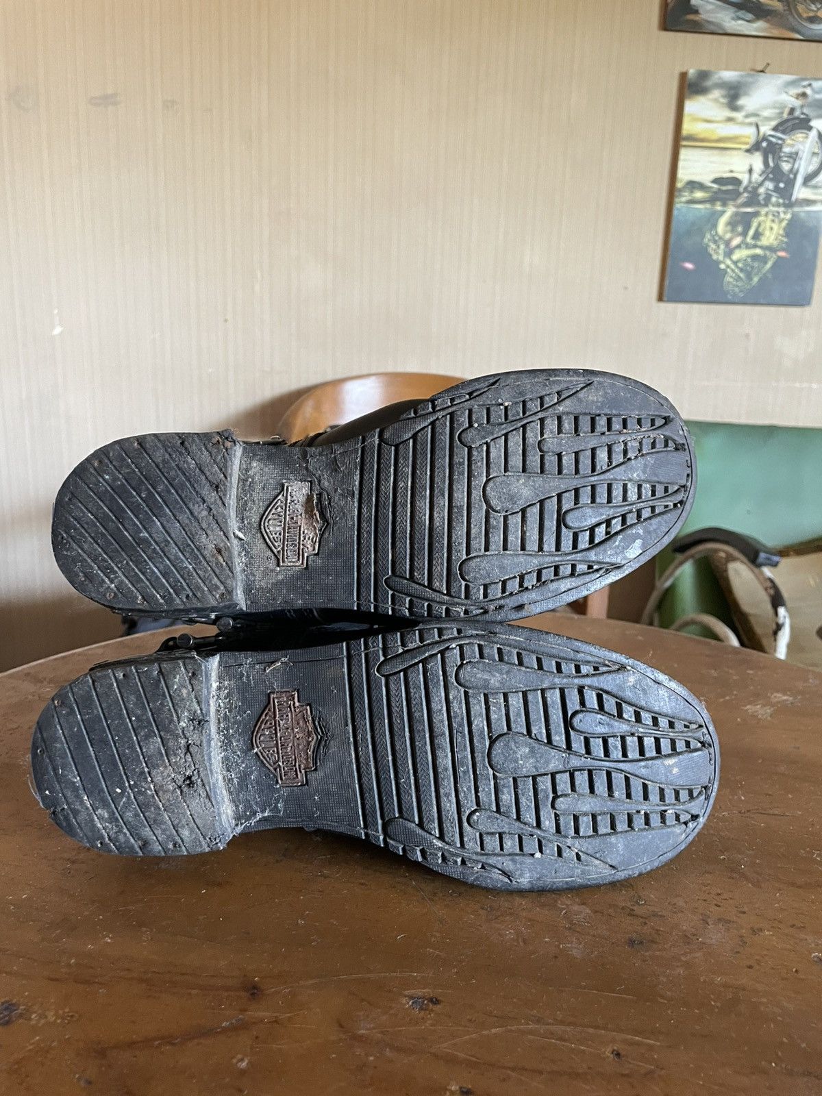 Harley Davidson × Leather × Vintage Harley Davidson Leather Upper Balance motor cycles Size US 8 / EU 41 - 3 Thumbnail