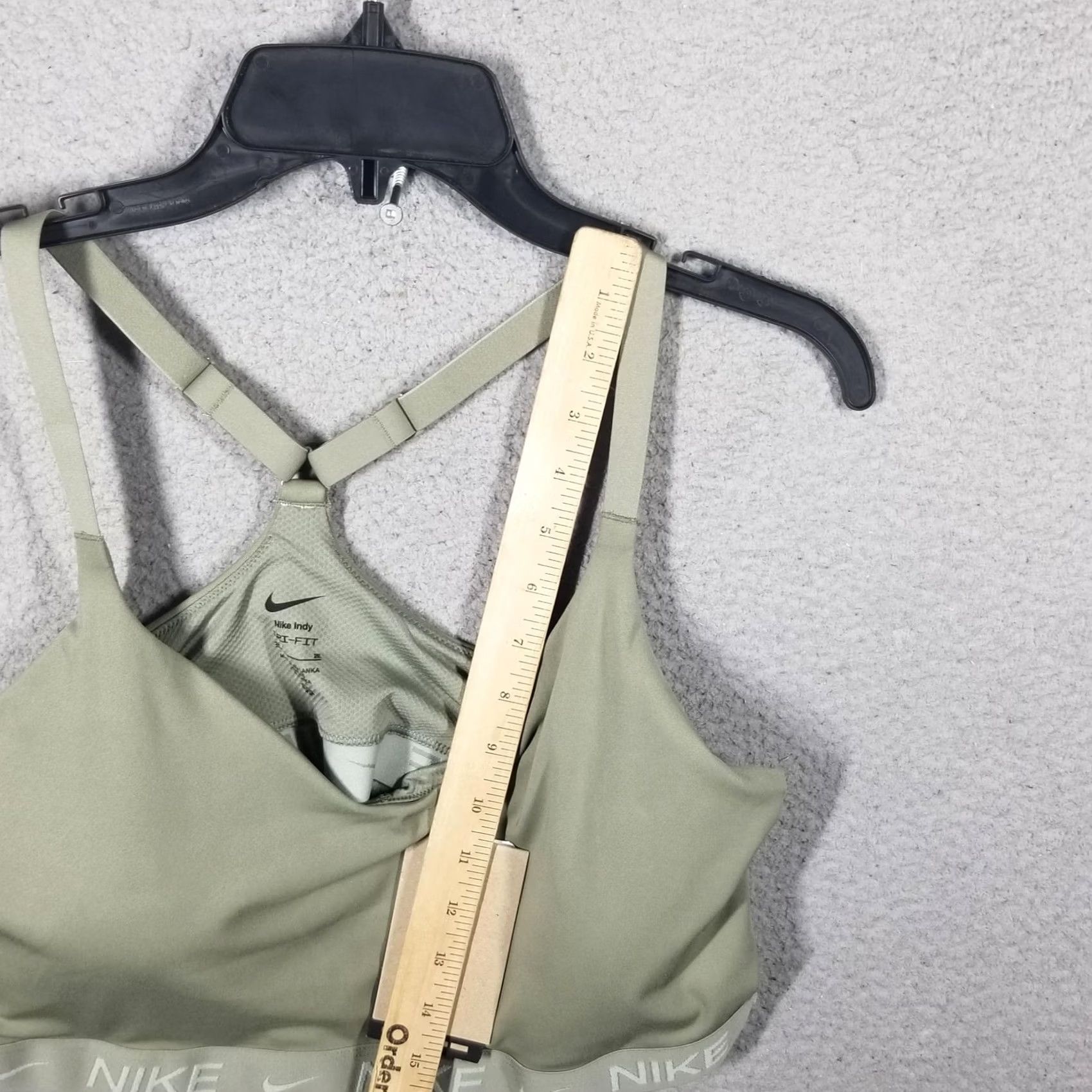 Nike Nike Indy Dri-FIT Sports Bra Womens 2X Green FD1064-320 Training Plus Size Yoga Size ONE SIZE - 5 Thumbnail