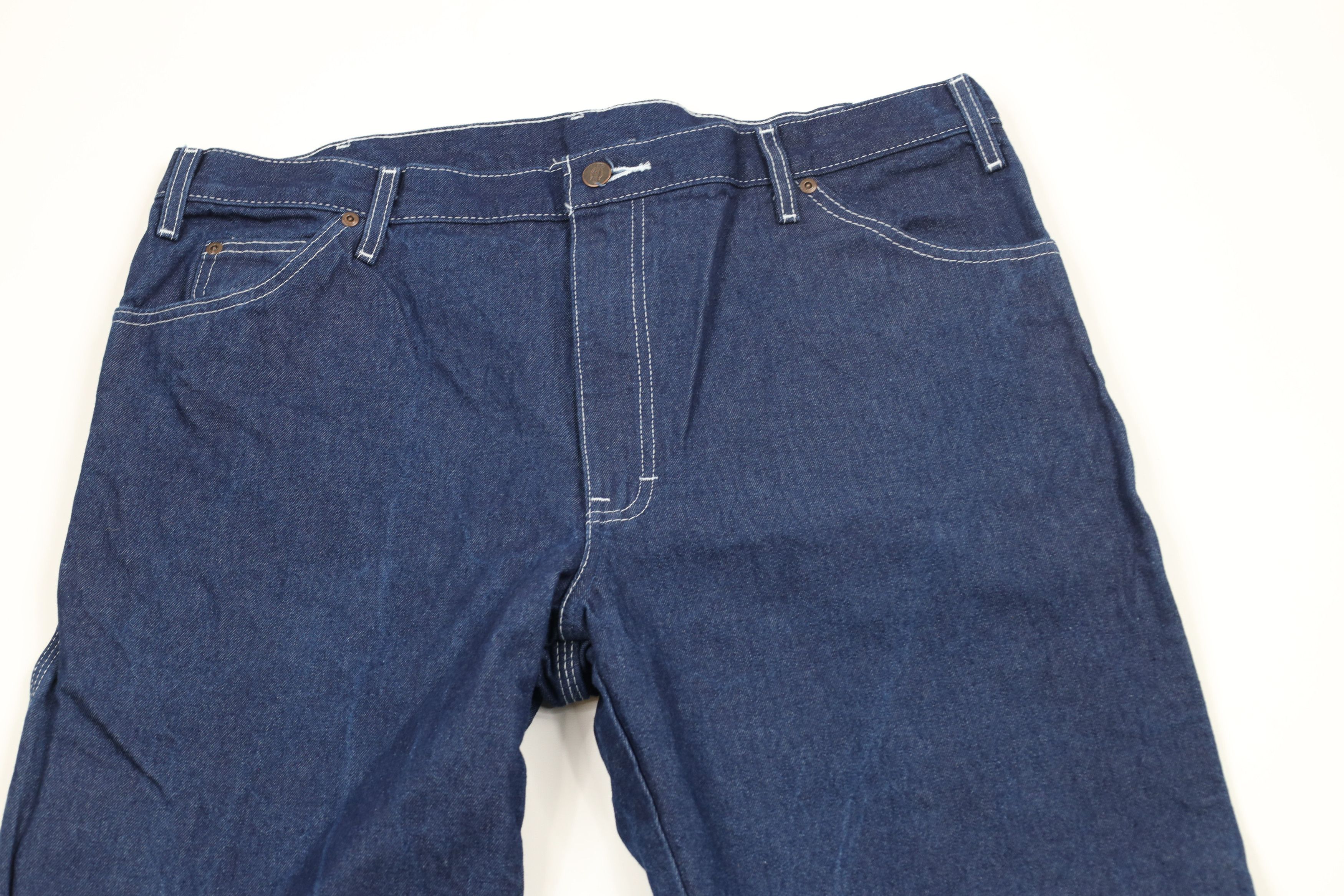 Dickies × Vintage Vintage Y2K Dickies Wide Leg Dungaree Denim Jeans Blue Size US 38 / EU 54 - 2 Thumbnail