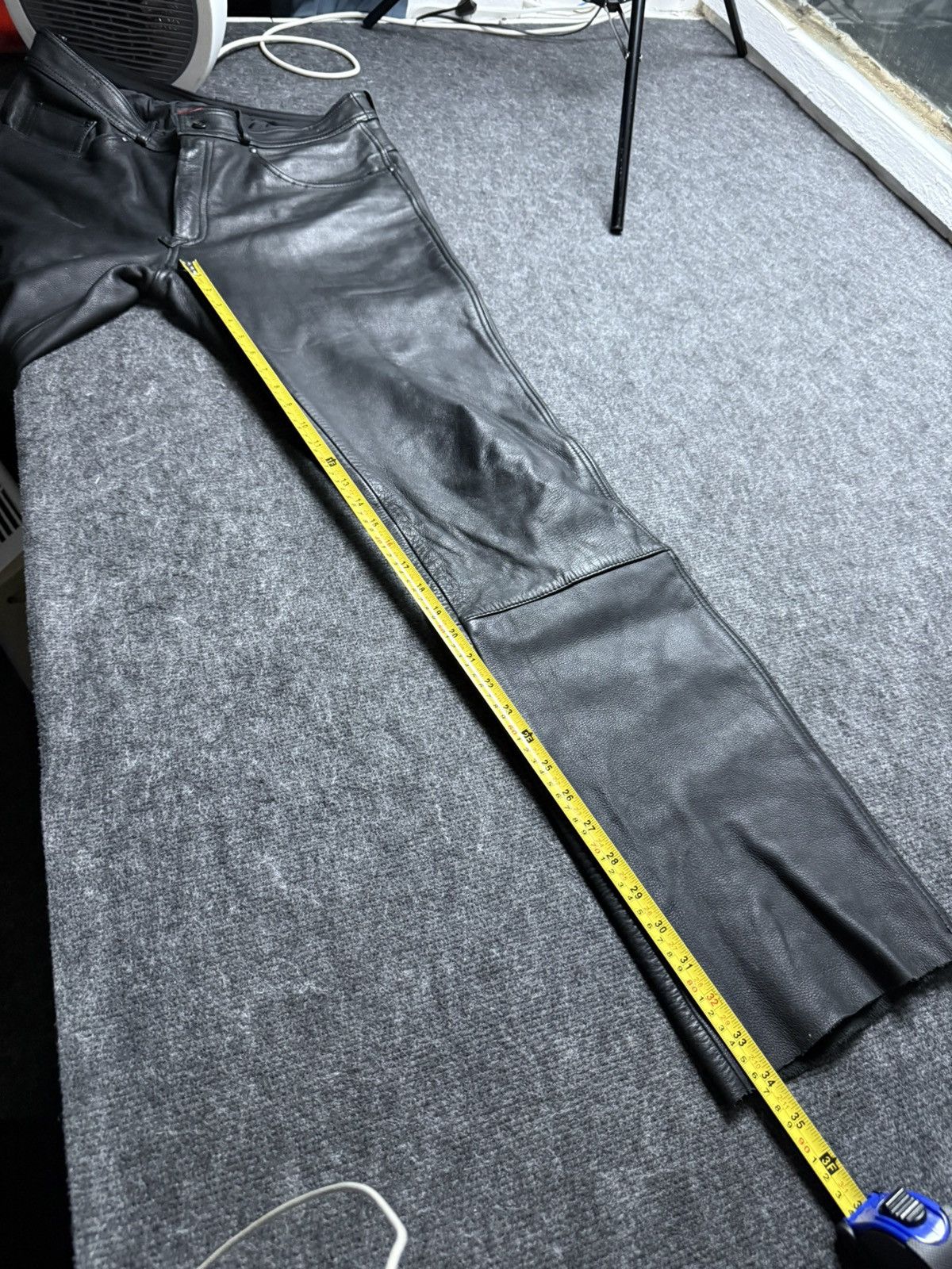Genuine Leather 00s Racing Moto Biker Rock Punk Chrome Style Leather Pants Size US 32 / EU 48 - 24 Thumbnail