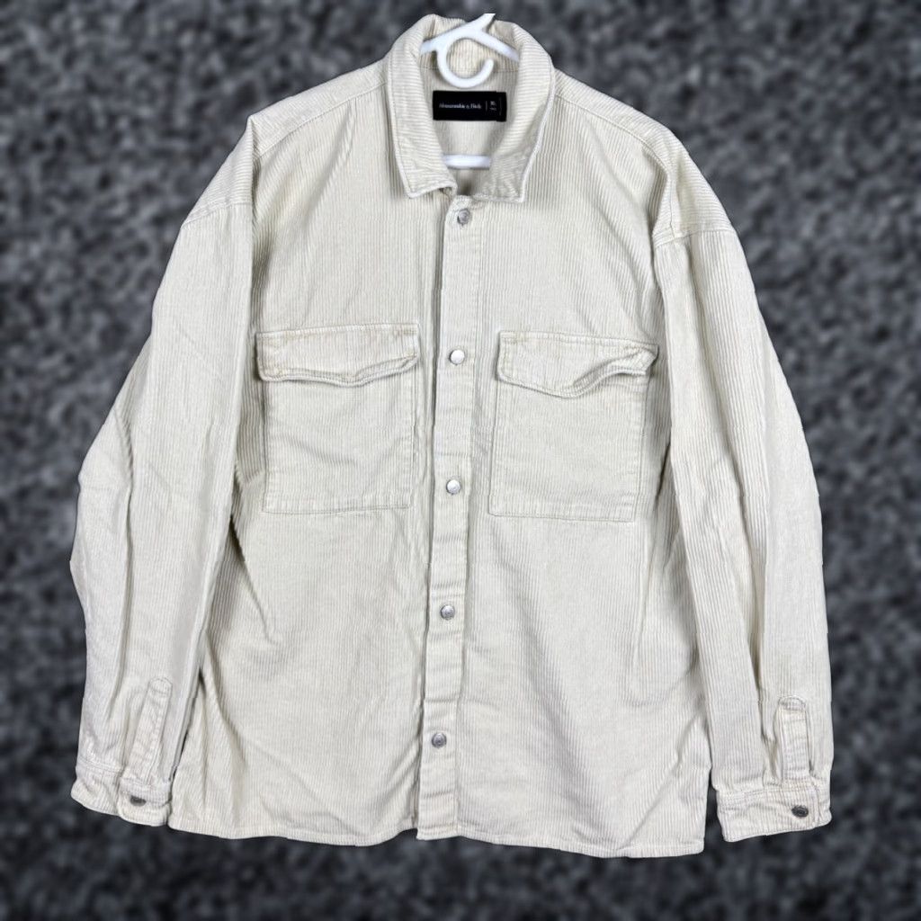Abercrombie & Fitch Abercrombie & Fitch Corduroy Shirt Jacket Mens XL TALL Heavy Shacket Boxy Chore Shirt Jacket Corduroy Shirt Jacket Denim Shirts? Size US XL / EU 56 / 4 - 1 Thumbnail