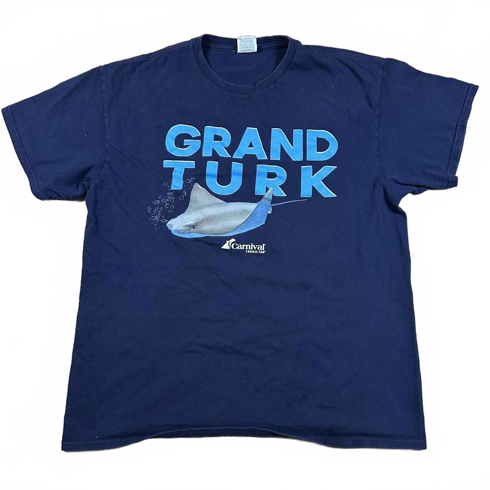Cardinal of Canada Carnival Men T-Shirt Large Navy Blue Grand Turk Stingray Size US L / EU 52-54 / 3 - 1 Thumbnail