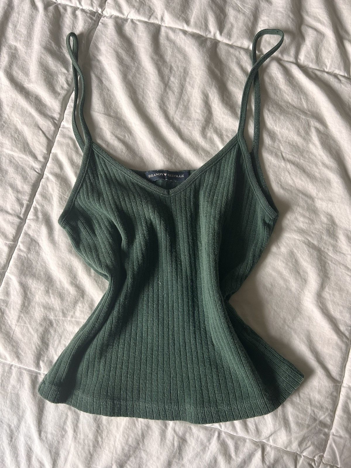 Brandy Melville Green brandy tank top Size S / US 4 / IT 40 - 1 Thumbnail