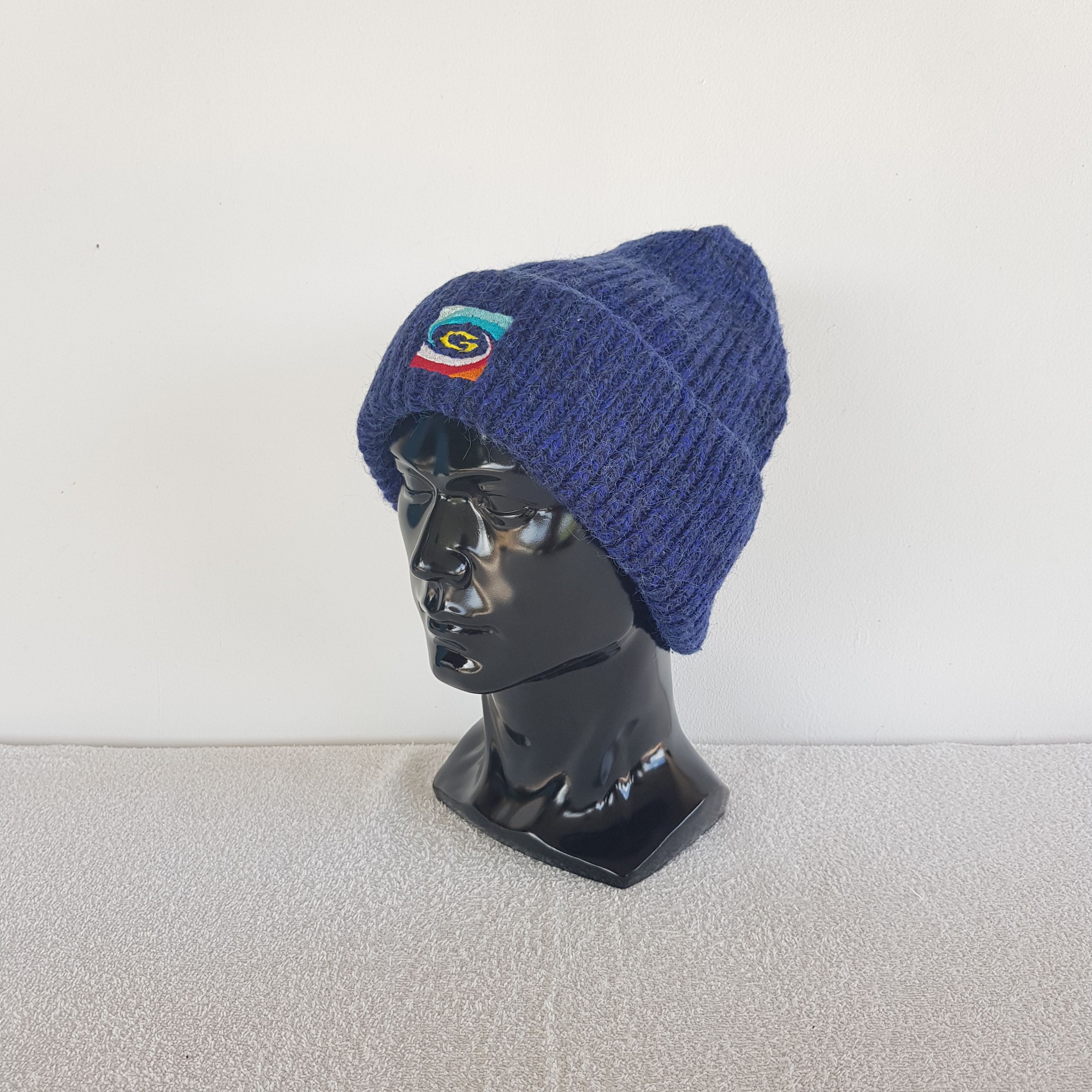 Homespun Knitwear Vintage Yamatoyo Beanie Ribbed Knit Snow Caps Hats. Size ONE SIZE - 1 Thumbnail