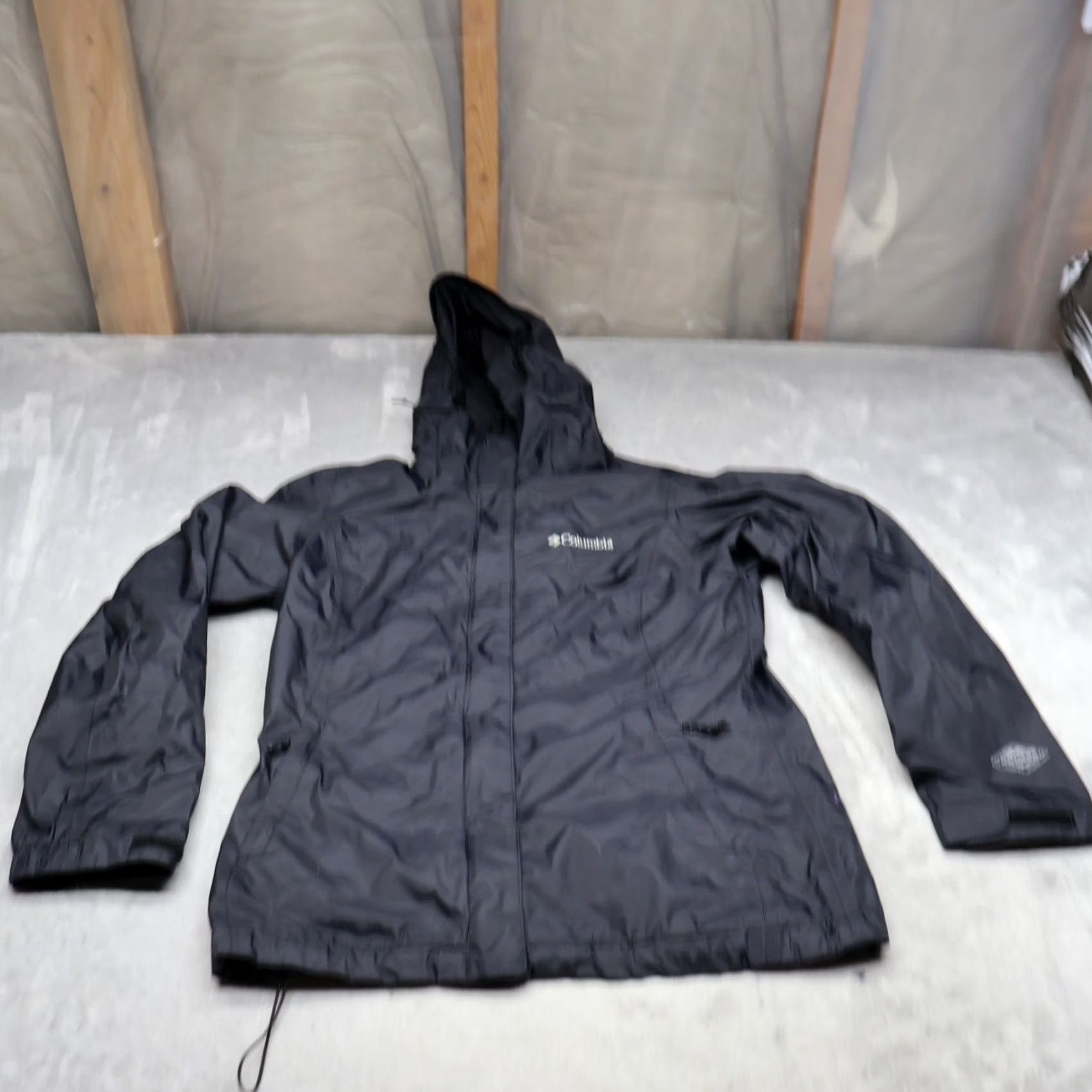 Rains Columbia Jacket Womens XS Black Waterproof Lightweight Full Zip Arcadia II Rain Coat Size XS / US 0-2 / IT 36-38 - 2 Thumbnail