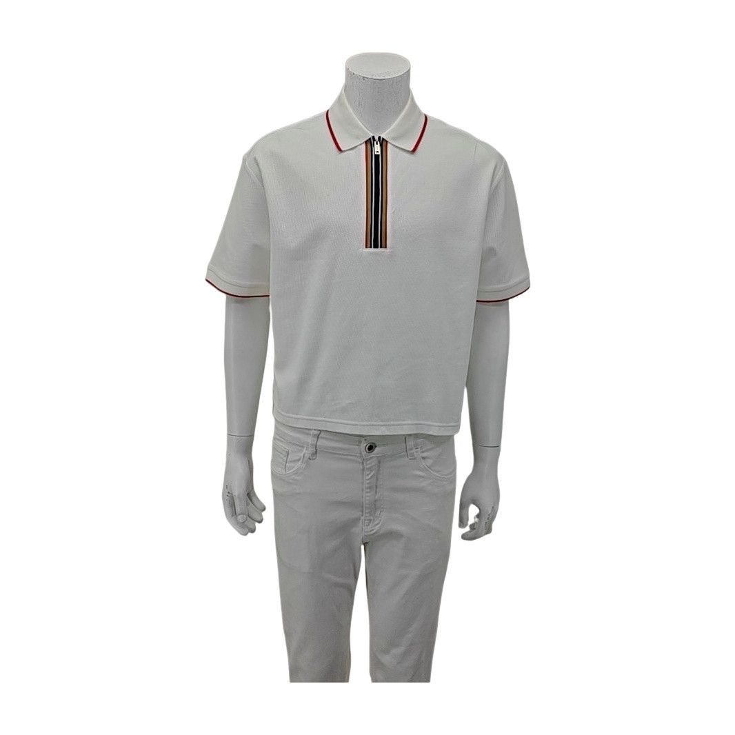 Burberry Burberry Icon Stripe Zip Polo Size L Size US L / EU 52-54 / 3 - 1 Thumbnail
