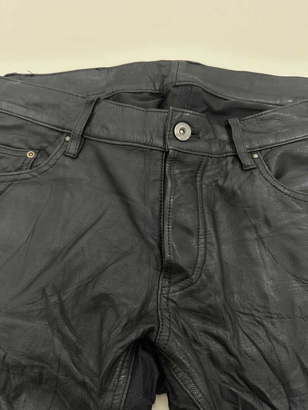 5351 POUR LES HOMMES × Genuine Leather × Tornado Mart 5351 Pour Les Homme Hybric Leather Pant Design Black Fashion Size US 31 - 8 Thumbnail