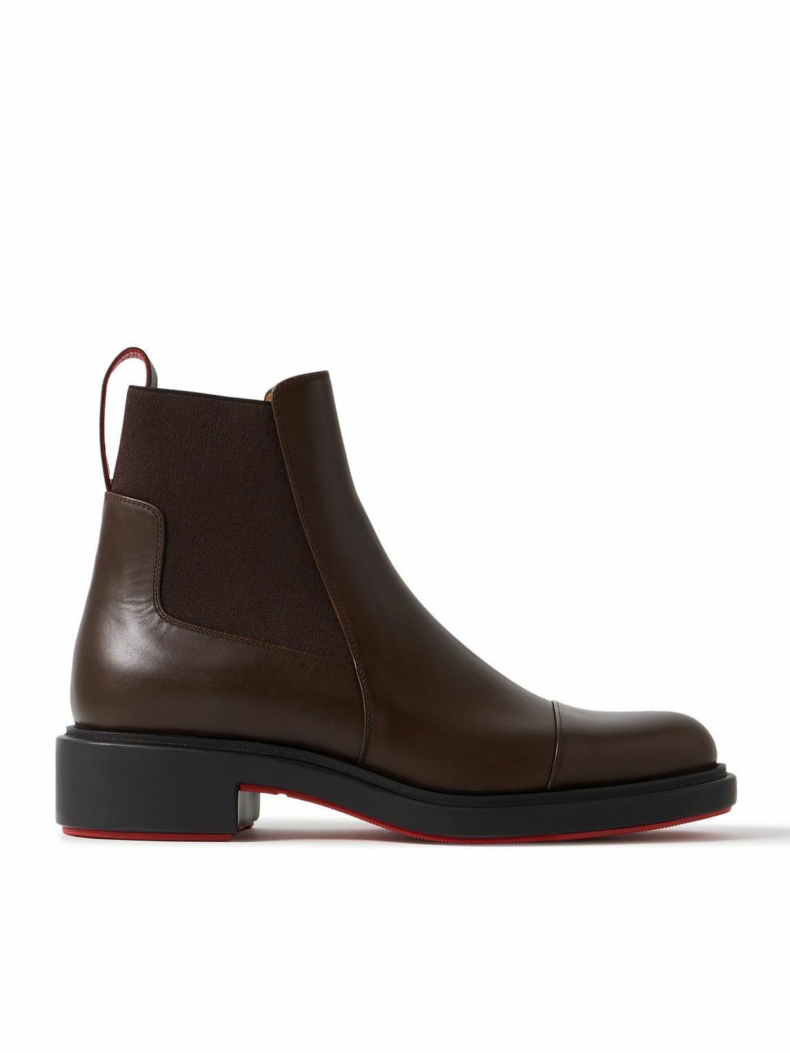Christian Louboutin oc11z0126 Urbino Leather Chelsea Boots in Brown Size US 7 / EU 40 - 1 Thumbnail
