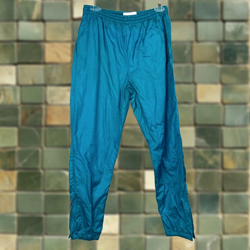ESPIRIT VINTAGE Pro Spirit Swish Nylon Windbreaker Teal Blue Pants Size Small Size US 29 - 1 Thumbnail