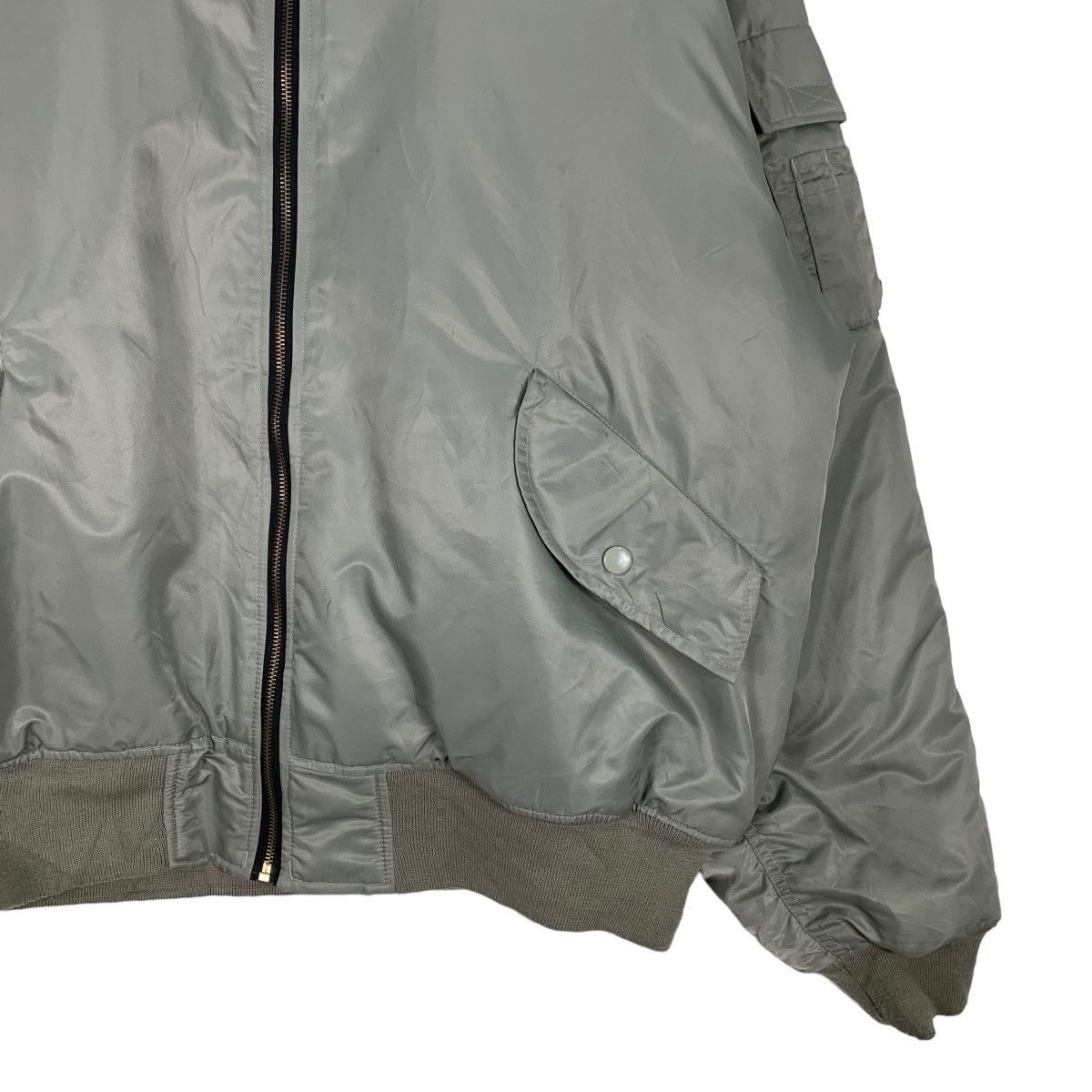 Japanese Brand Vintage Silver Grey Bomber Jacket Big Size #1108-C50 Size US XXL / EU 58 / 5 - 4 Thumbnail