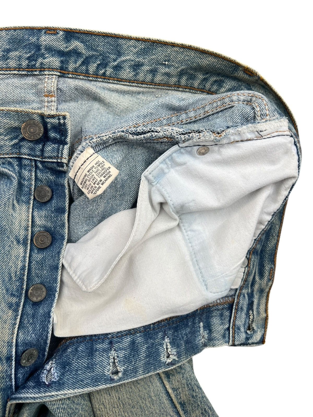 Levi's Vintage 80s Levis Distressed Mudwash Denim Jeans 33x34 W33 Size US 33 - 9 Thumbnail