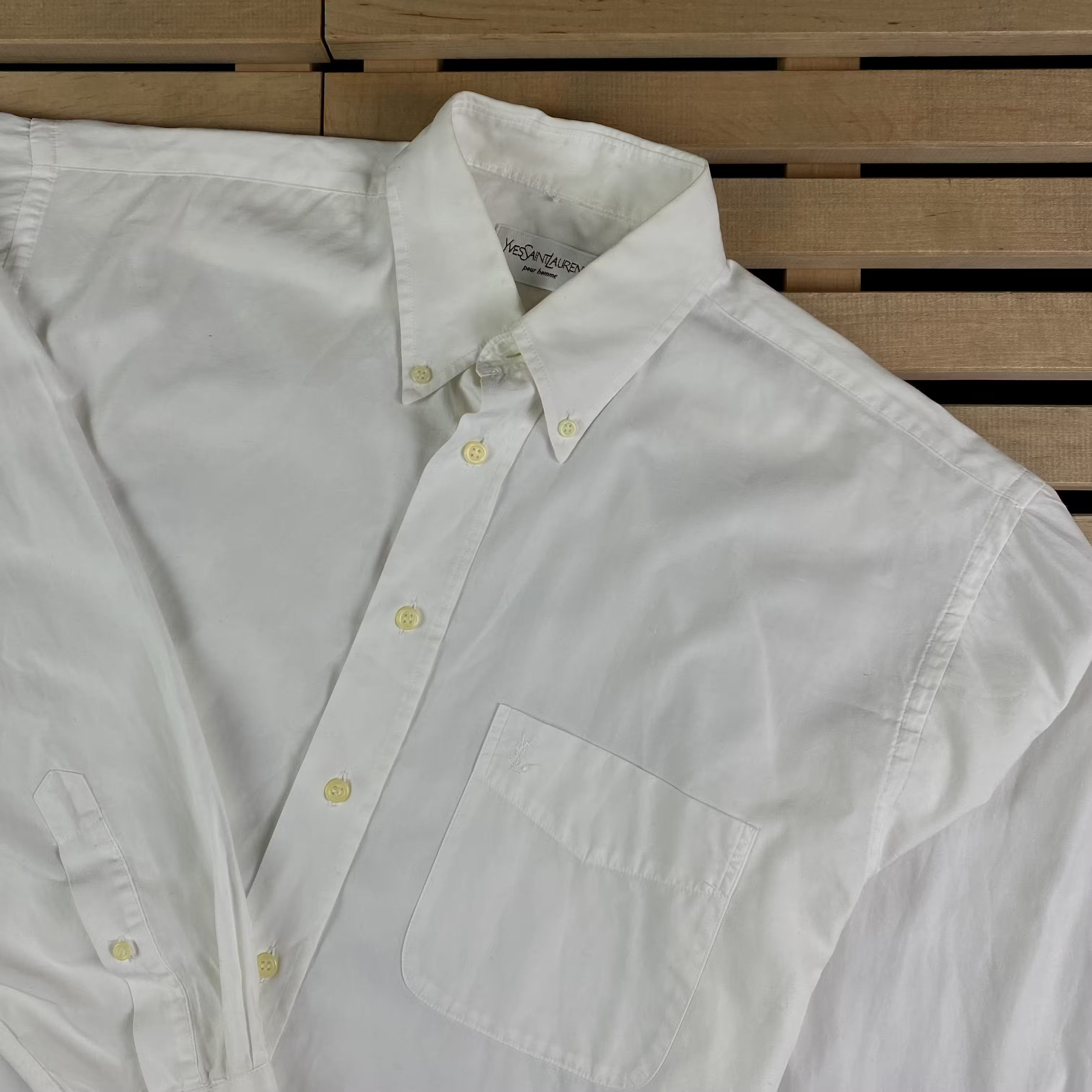 Vintage × Yves Saint Laurent Mens Shirt Long Sleeve Yves Saint Laurent Vintage Size XL Size US XL / EU 56 / 4 - 2 Thumbnail
