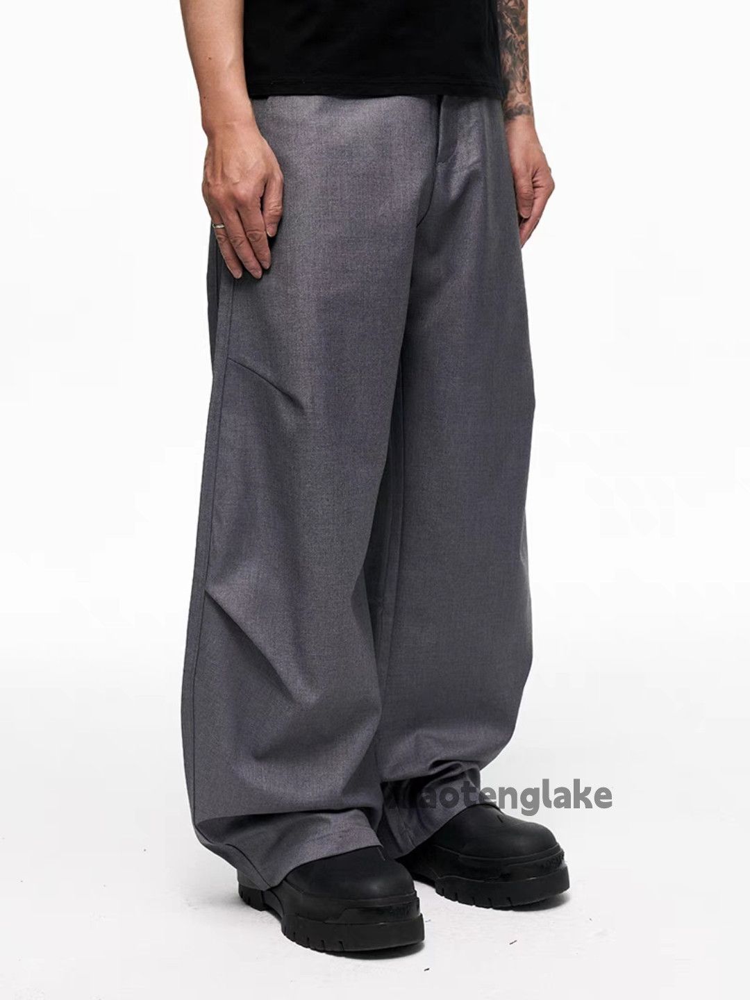 Designer Utility skate cleanfit yuppie loose baggy pleated pants Size US 30 / EU 46 - 2 Thumbnail