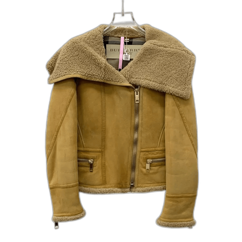 Burberry Brown Shearling Collar Zip Jacket Size 38 Size S / US 4 / IT 40 - 1 Thumbnail
