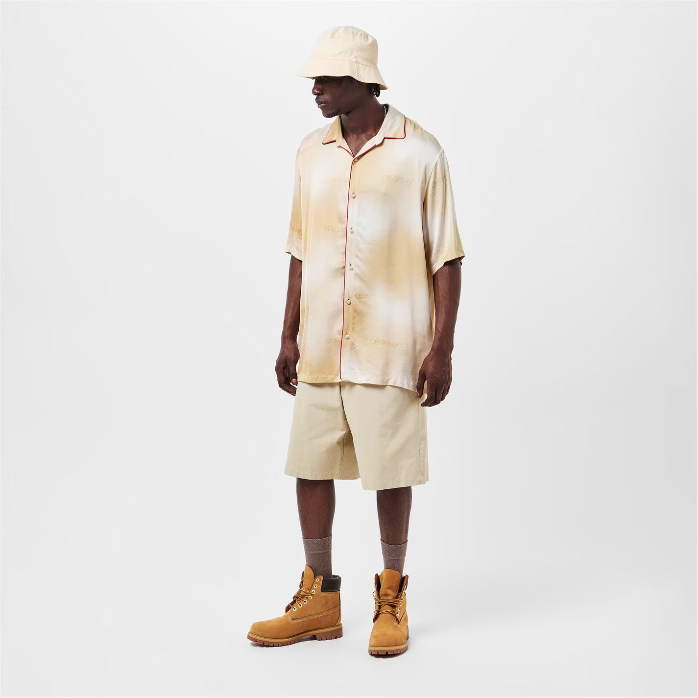 Off-White o1g2r1mq0326 Shirt in Beige/White Size US S / EU 44-46 / 1 - 6 Thumbnail