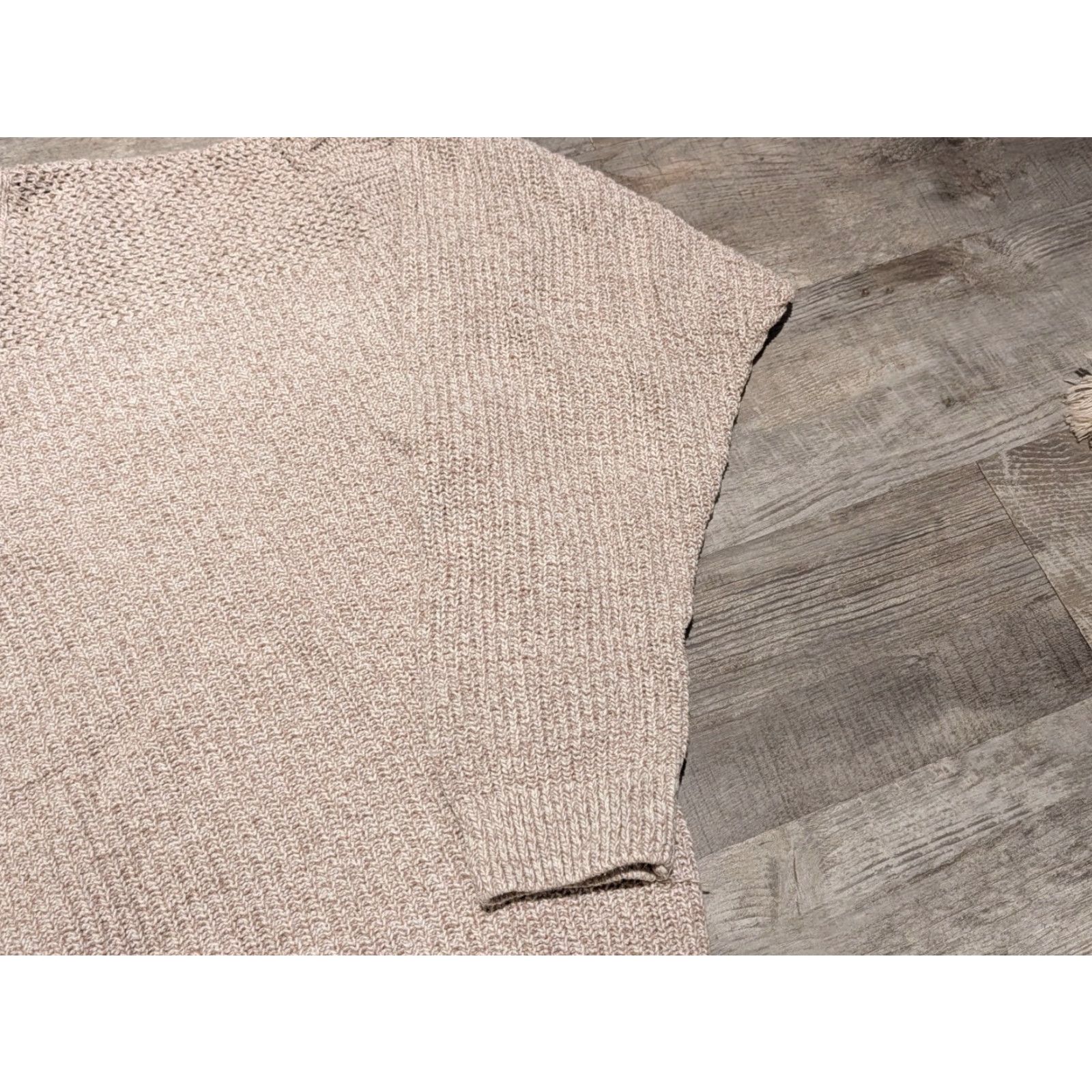 Eddie Bauer VINTAGE Eddie Bauer Chunky Knit Henley Sweater Men's L Beige 90s Fisherman Outdoor Cottagecore Size US L / EU 52-54 / 3 - 3 Thumbnail