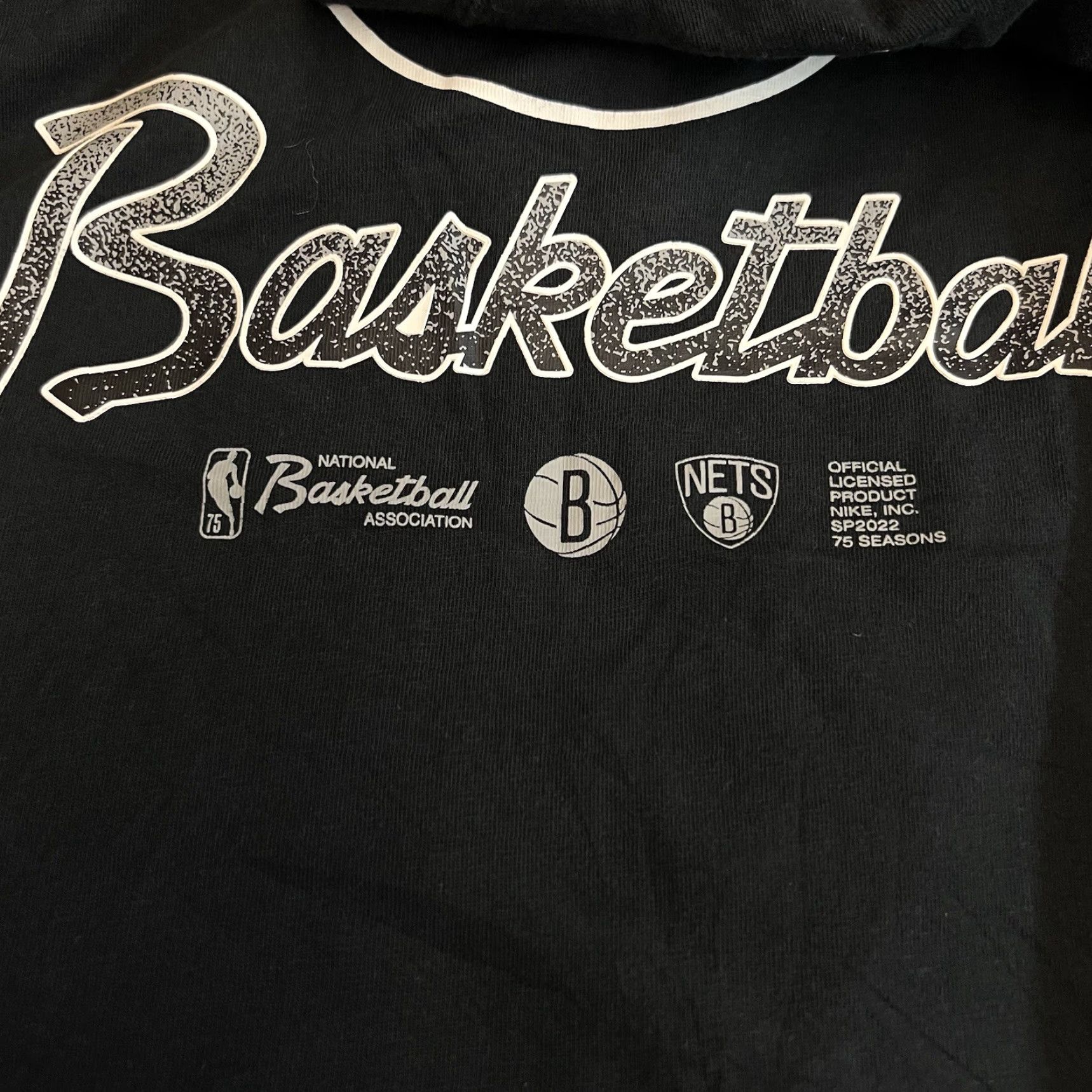 Nike Nike Brooklyn Nets Long Sleeve T-Shirt Mens L Black Graphic Print Relaxed Fit Sports 90s Size US L / EU 52-54 / 3 - 6 Thumbnail